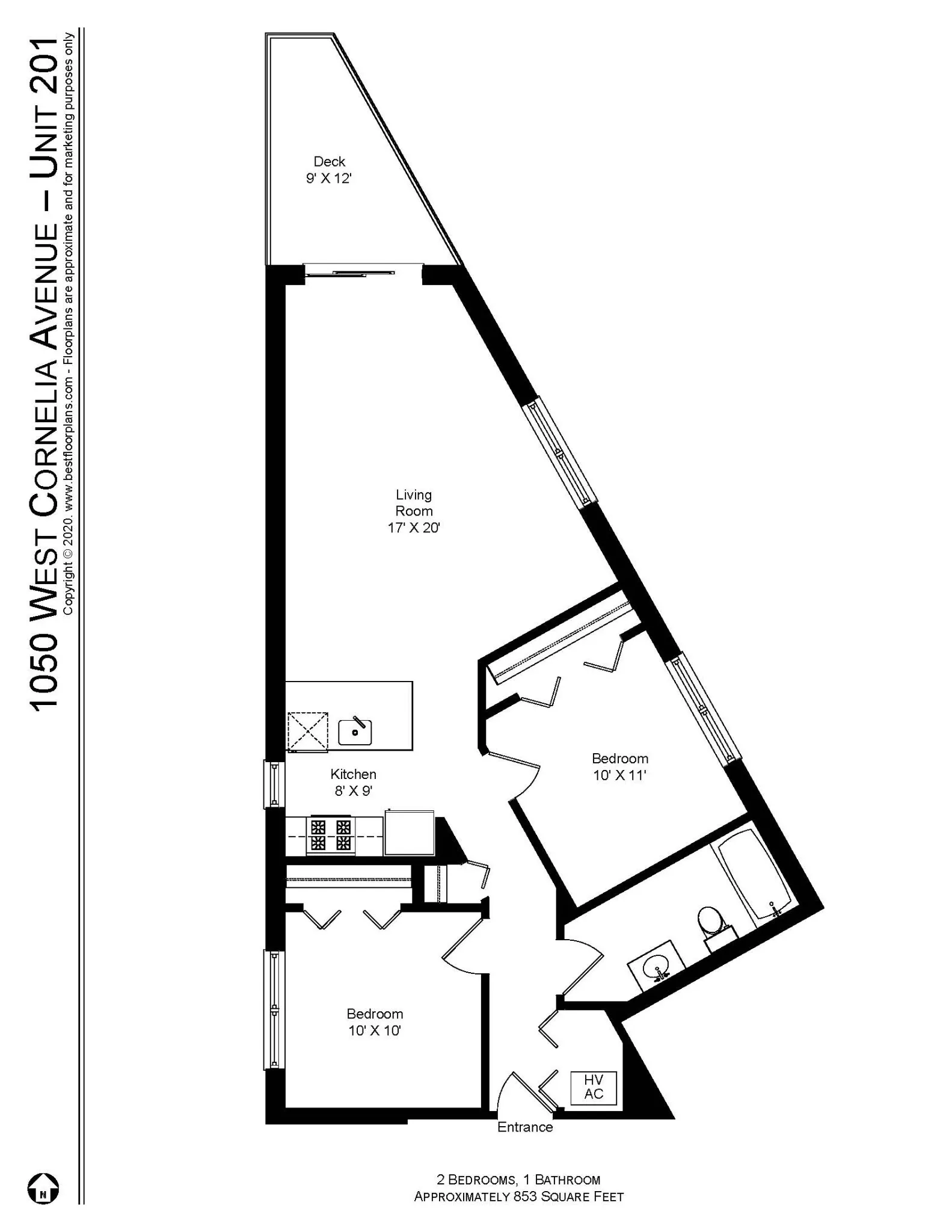 1050 W Cornelia Ave, , 60657, USA 60647-unit#1050-201-Chicago-IL