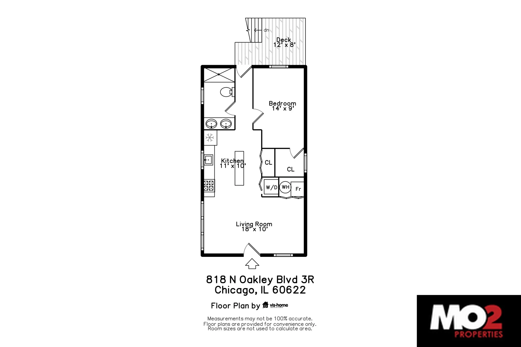 818 N Oakley Blvd, ,  60622, USA 60622-unit#2R-Chicago-IL