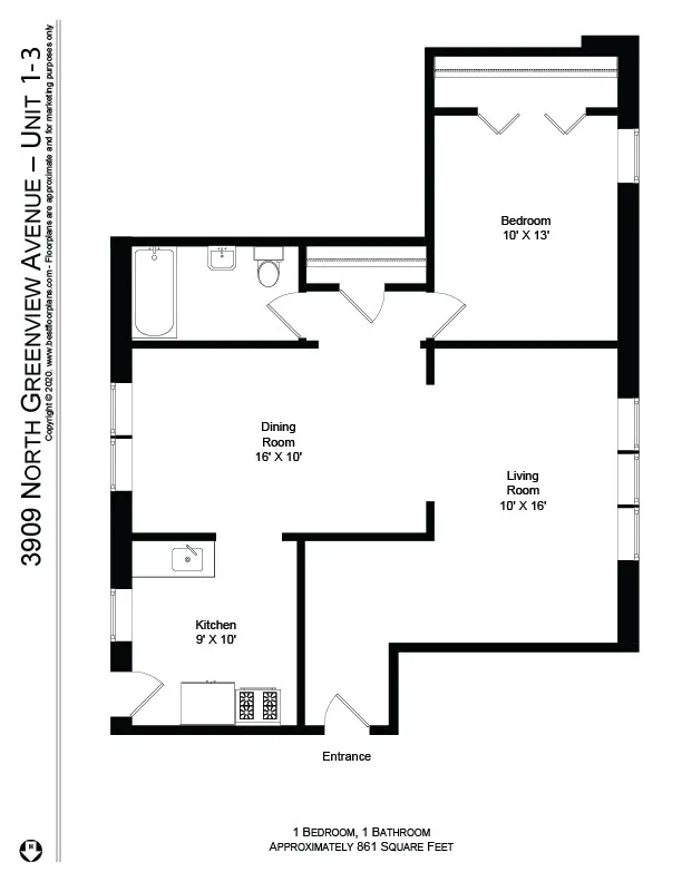 1478 W Byron St, ,  60613, USA 60657-unit#3909-2-Chicago-IL