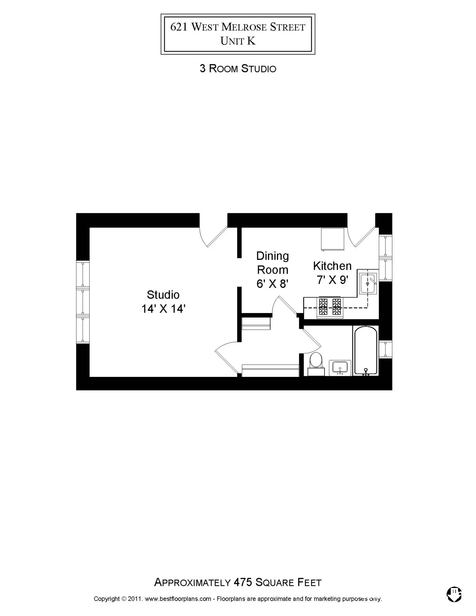 617 W Melrose St, , 60657, USA 60657-unit#621-K1-Chicago-IL