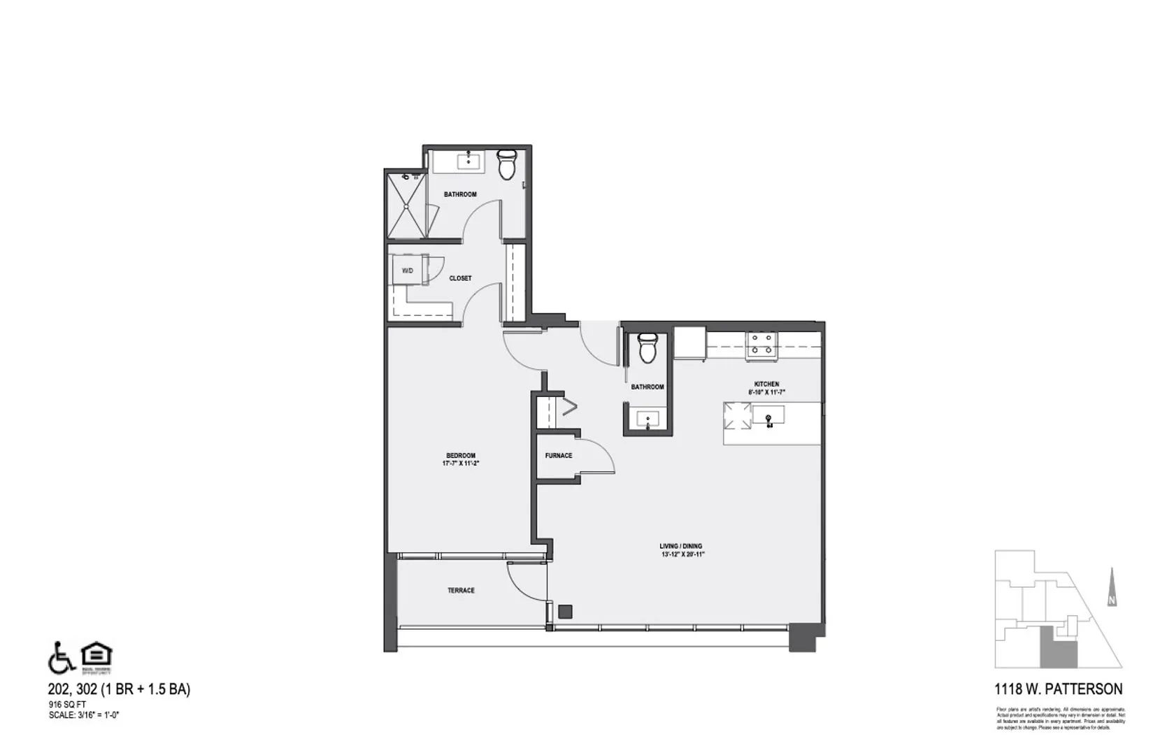 1118 W Patterson Ave, ,  60613, USA 60613-unit#302-Chicago-IL