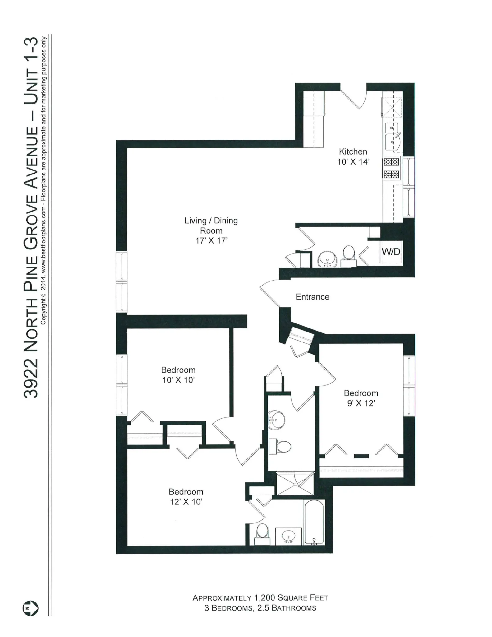 3912 N Pine Grove Ave, ,  60613, USA 60613-unit#3922-3-Chicago-IL