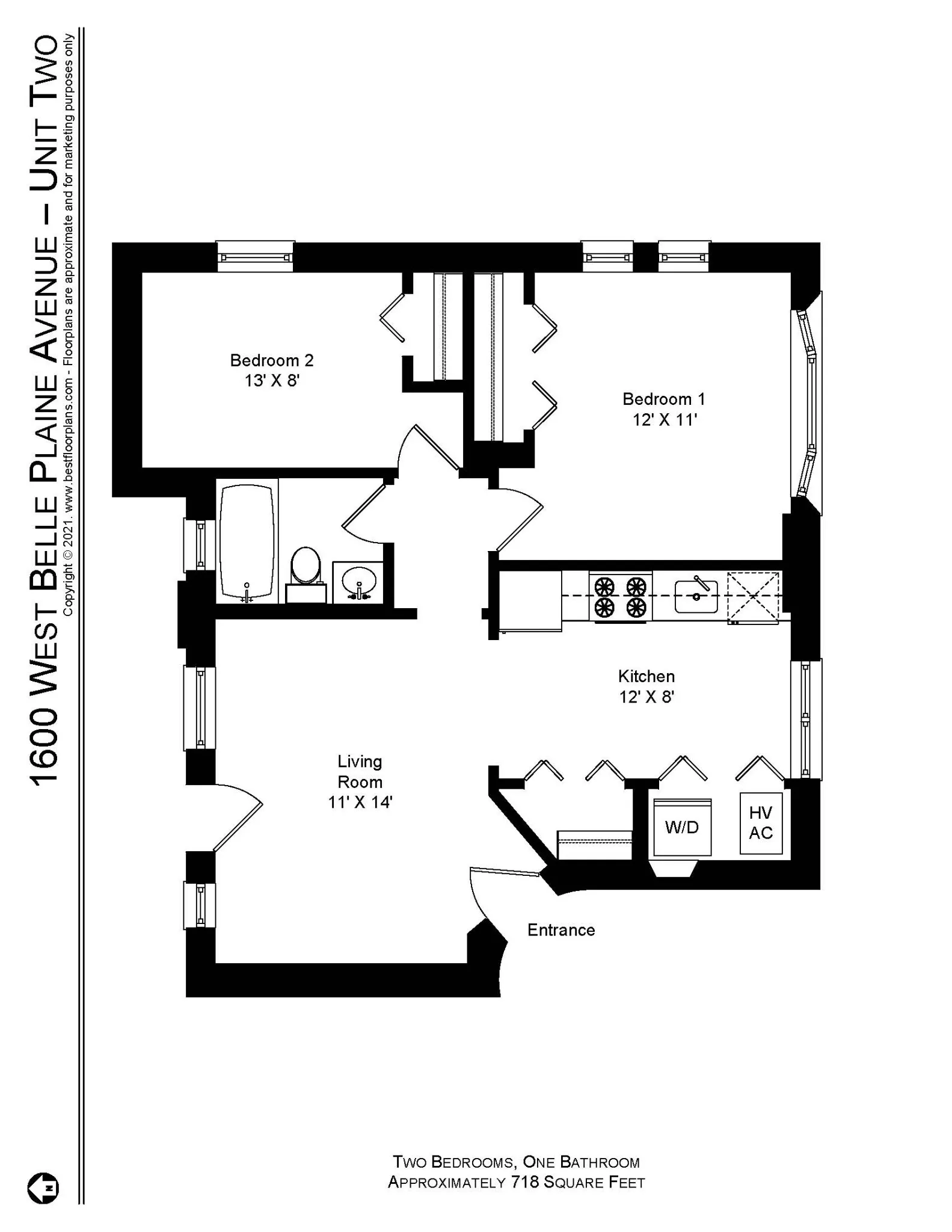 1600 W Belle Plaine Ave, ,  60613, USA 60613-unit#1600-2-Chicago-IL