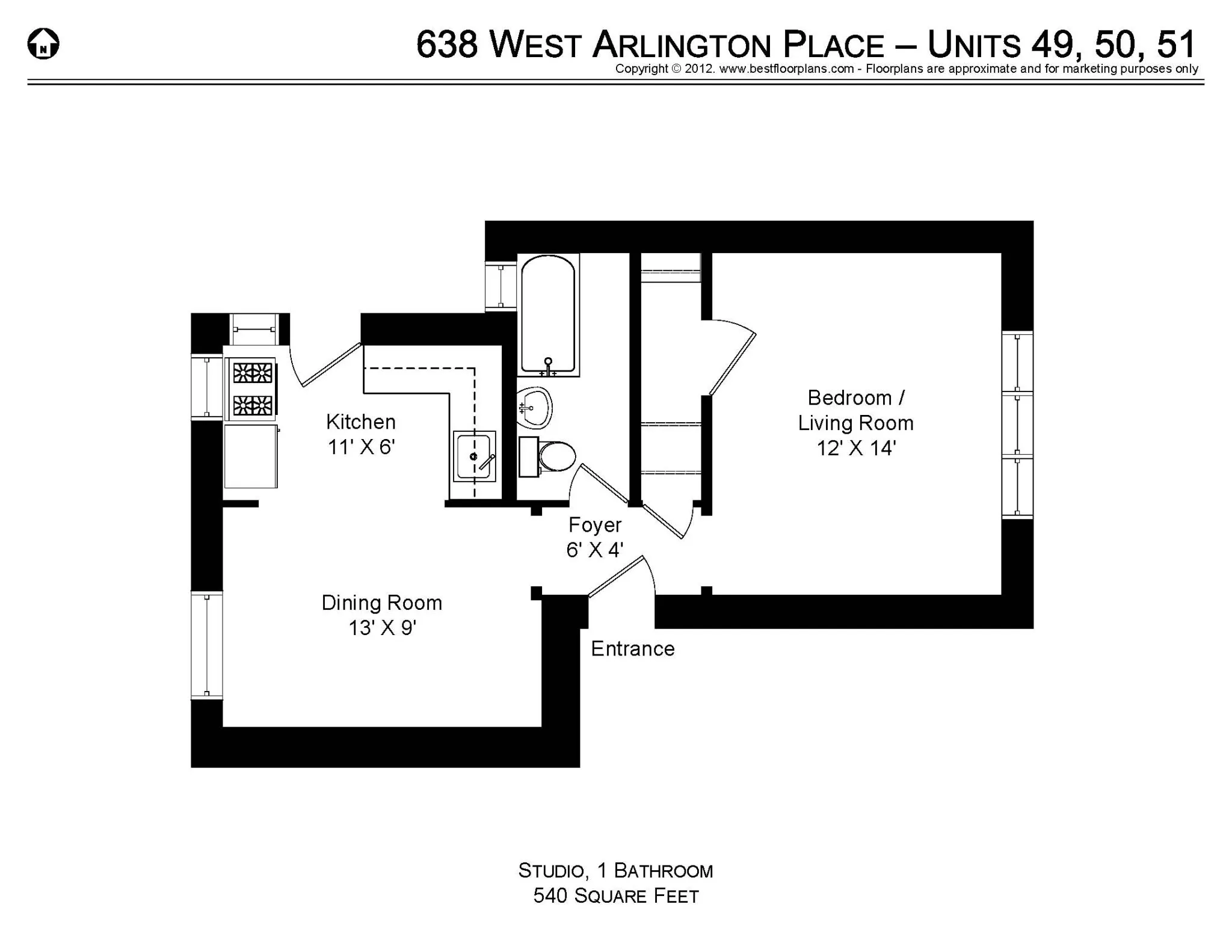 630 W Arlington Pl, , 60614, USA 60614-unit#638-49-Chicago-IL