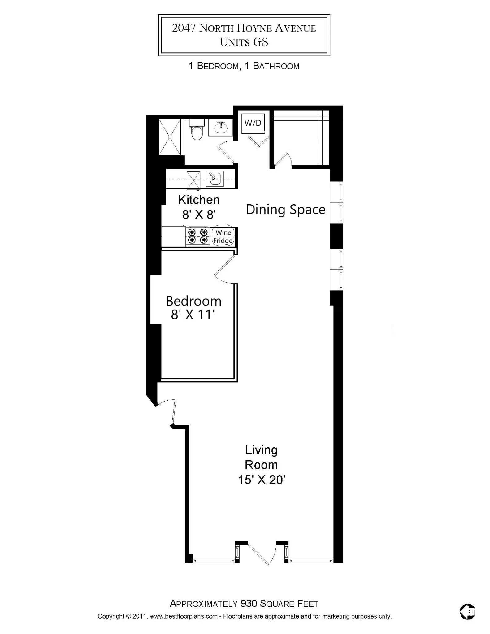 2047 N Hoyne Ave, ,  60647, USA 60647-unit#2047-GS-Chicago-IL
