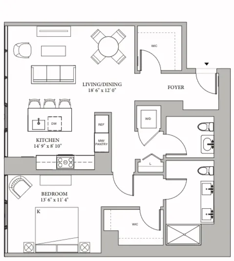 164 N Peoria St, ,  60607, USA 60607-unit#1/1.5-Chicago-IL