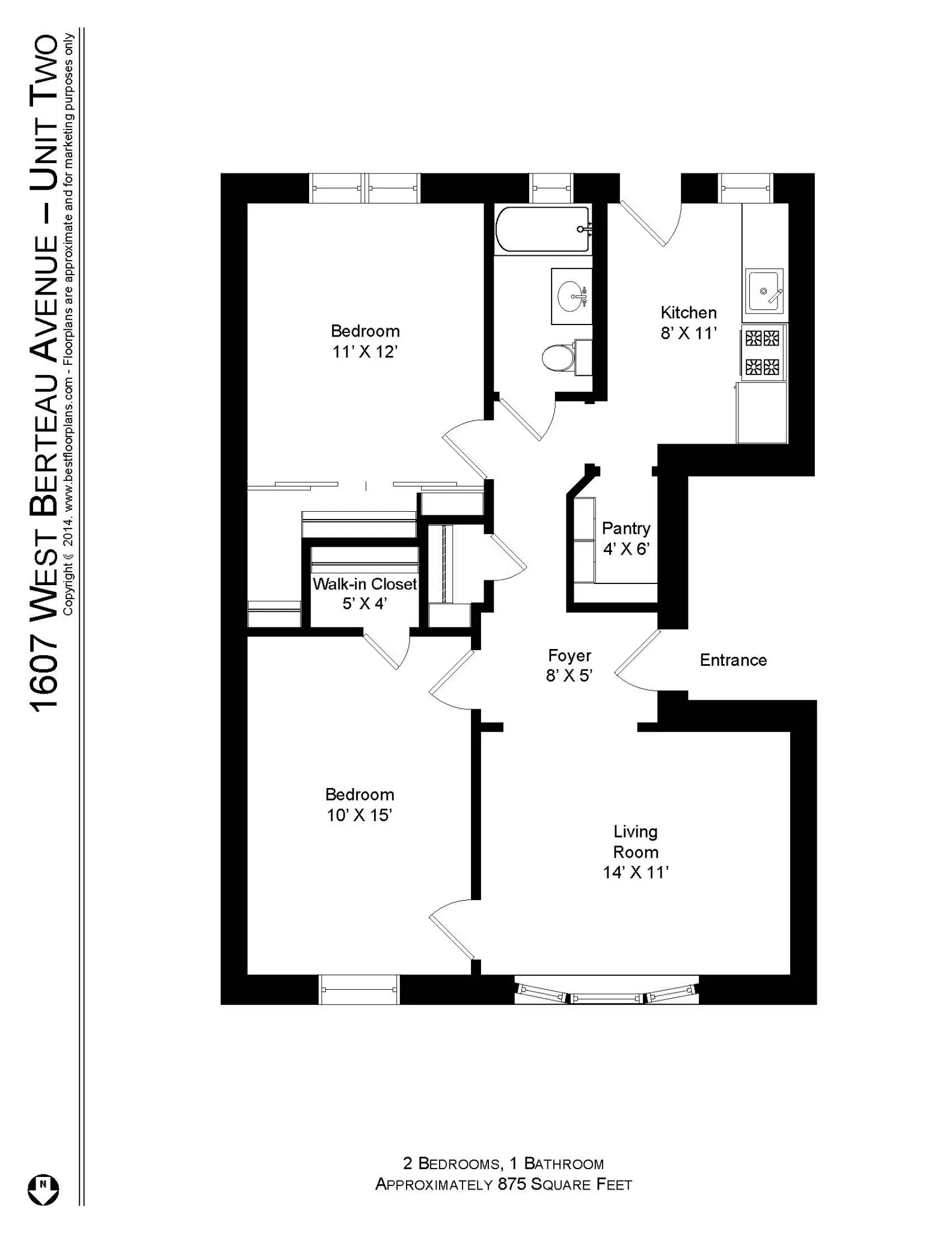 1601 W Berteau Ave, ,  60613, USA 60613-unit#1607-2-Chicago-IL