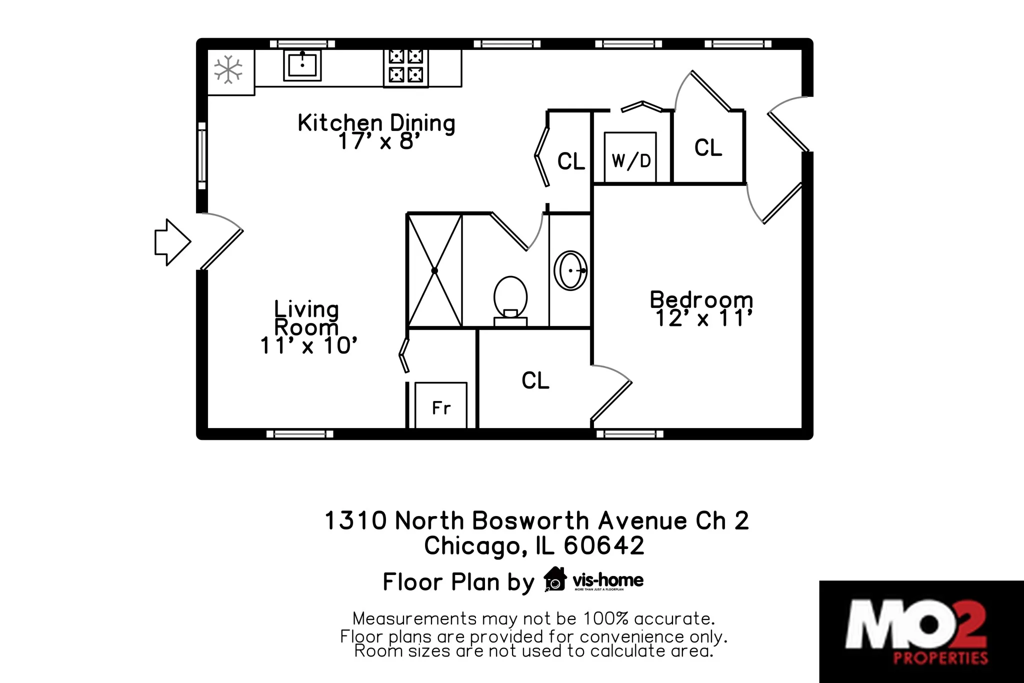 1310 N Bosworth Ave, ,  60642, USA 60642-unit#CH2-Chicago-IL