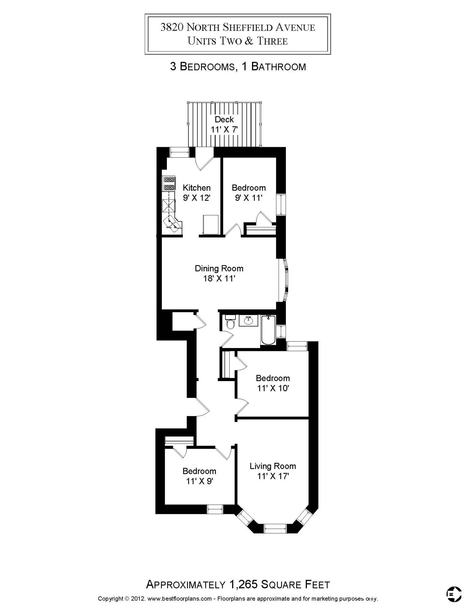 3818 N Sheffield Ave, , 60613, USA 60613-unit#3820-2-Chicago-IL
