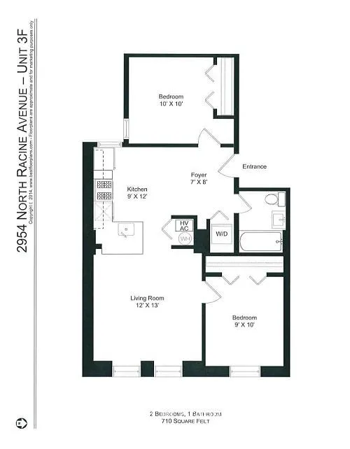 2954 N Racine Ave, ,  60657, USA 60657-unit#2954-3F-Chicago-IL