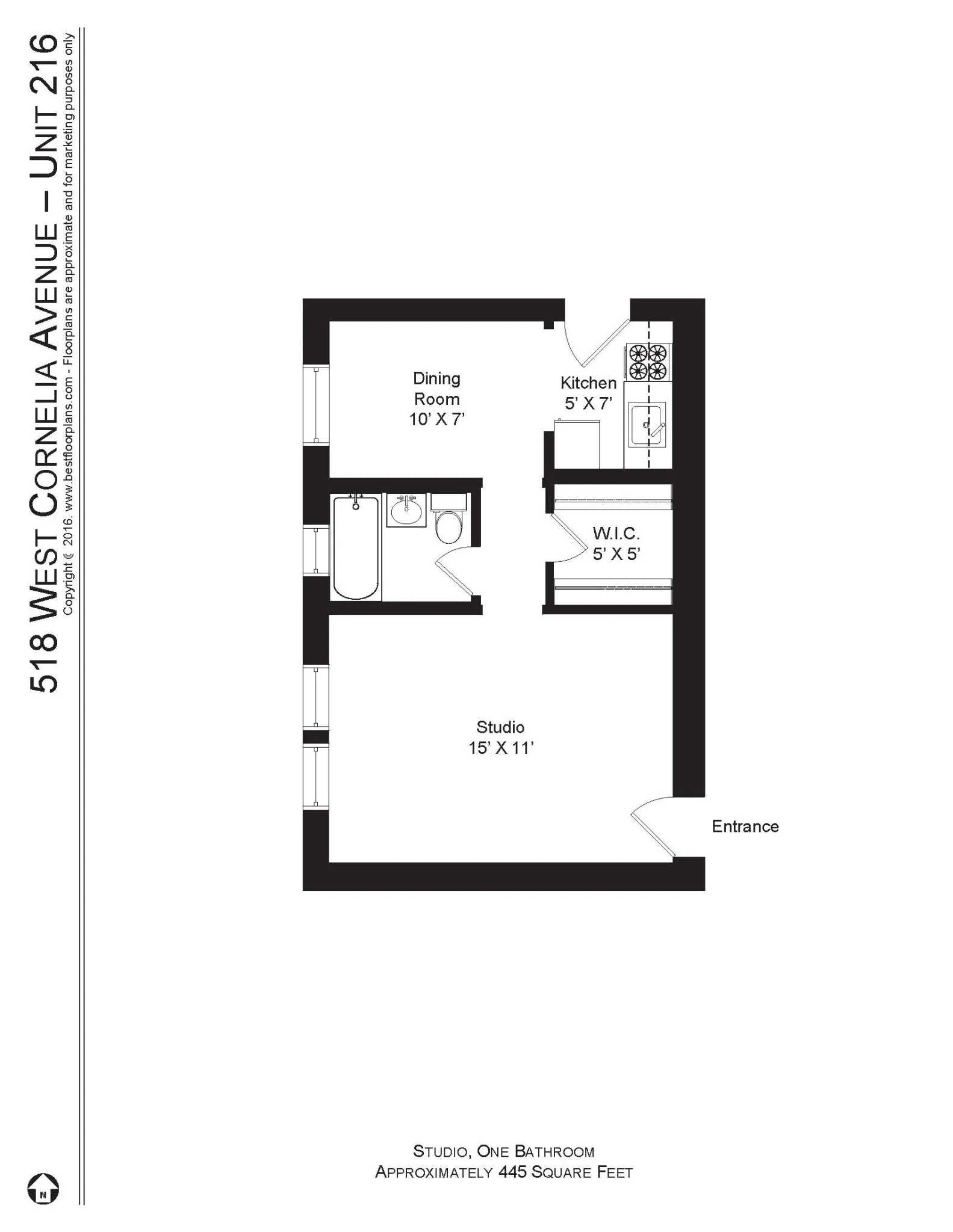 512 W Cornelia Ave, ,  60657, USA 60657-unit#518-216-Chicago-IL