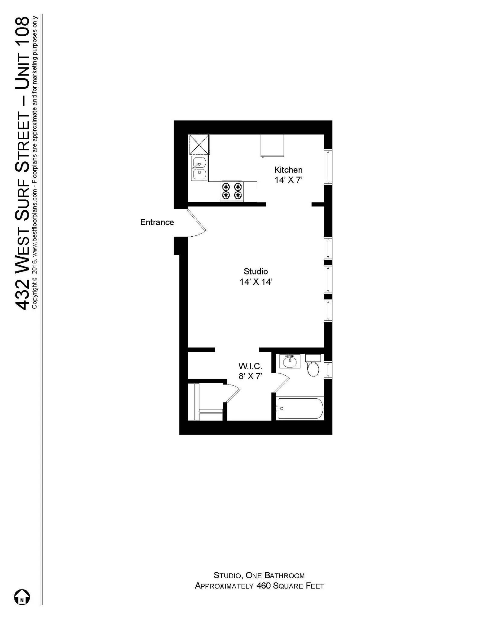 428 W Surf St, ,  60657, USA 60657-unit#432-108-Chicago-IL