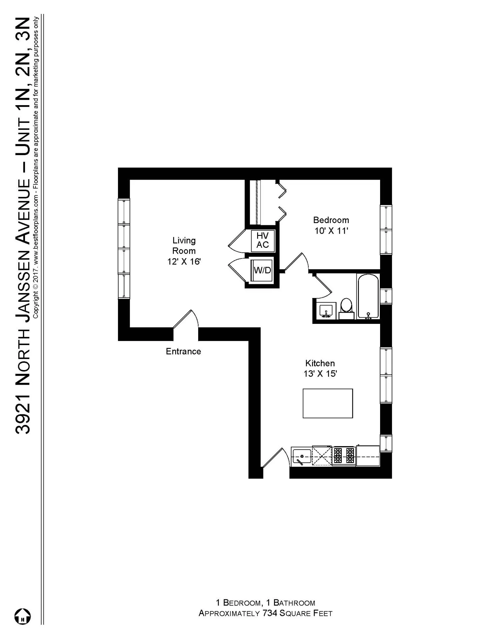 3915 N Janssen Ave, ,  60613, USA 60613-unit#3921-2N-Chicago-IL
