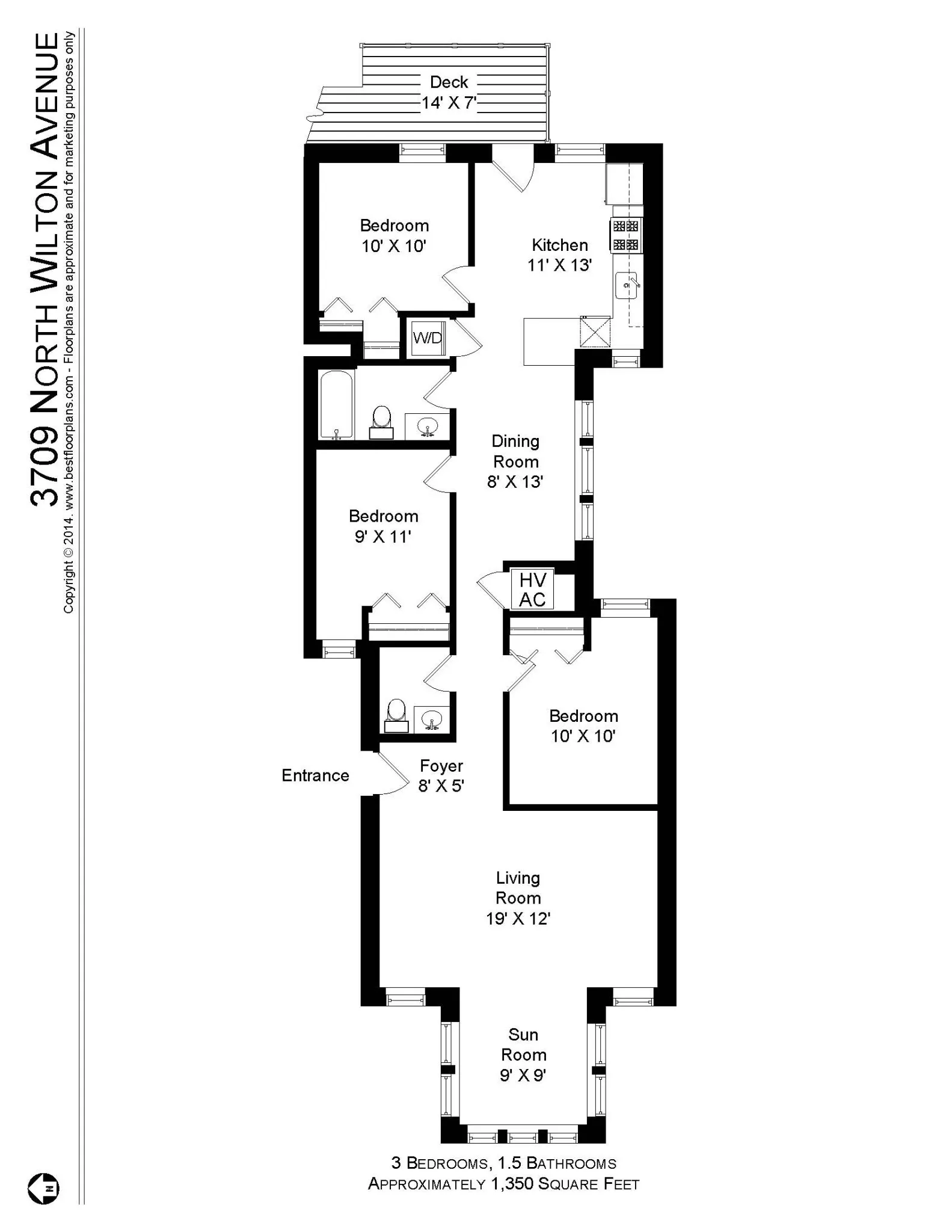 3709 N Wilton Ave, ,  60613, USA 60613-unit#3709-3-Chicago-IL