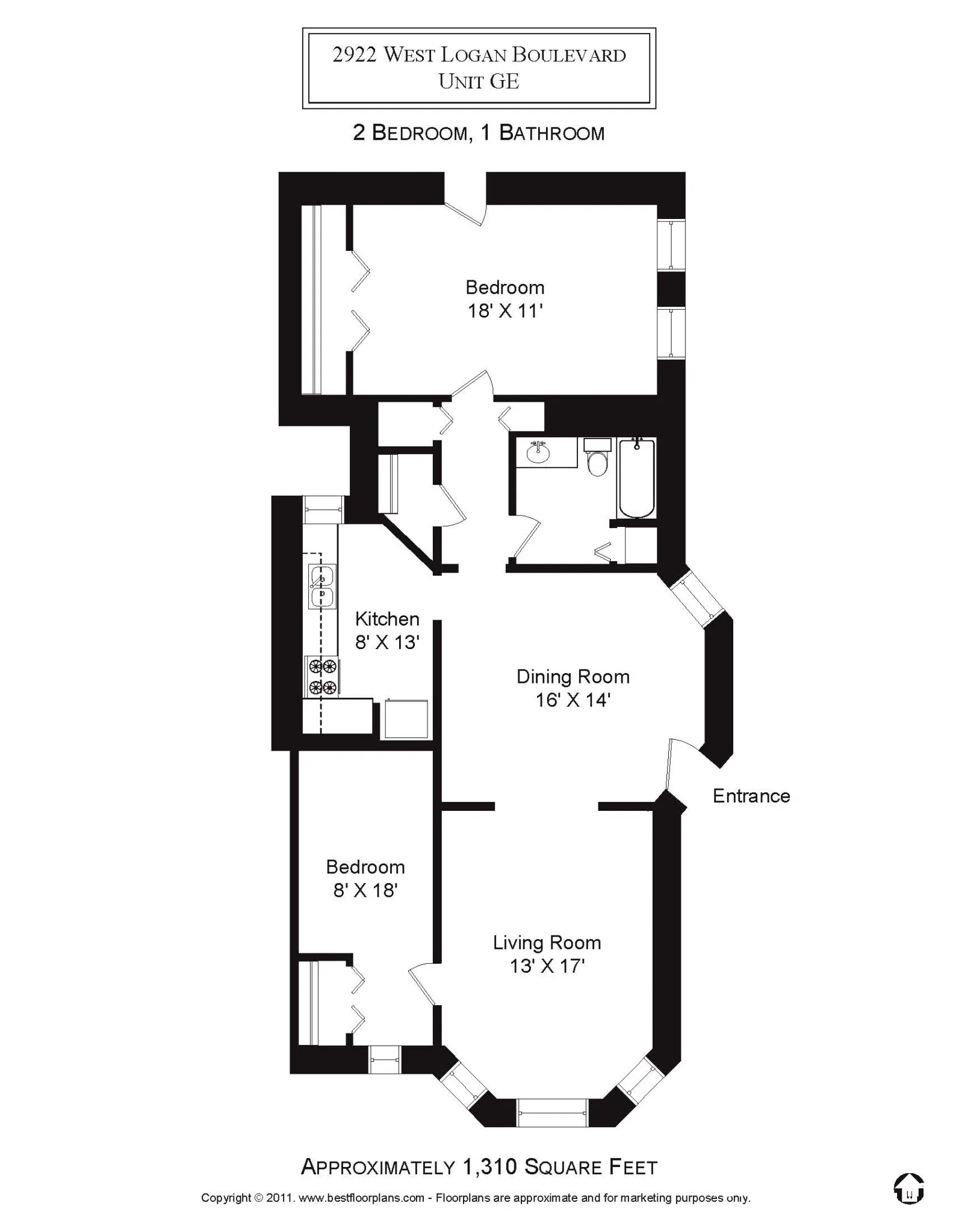 2922 W Logan Blvd, ,  60647, USA 60647-unit#2922-G-Chicago-IL
