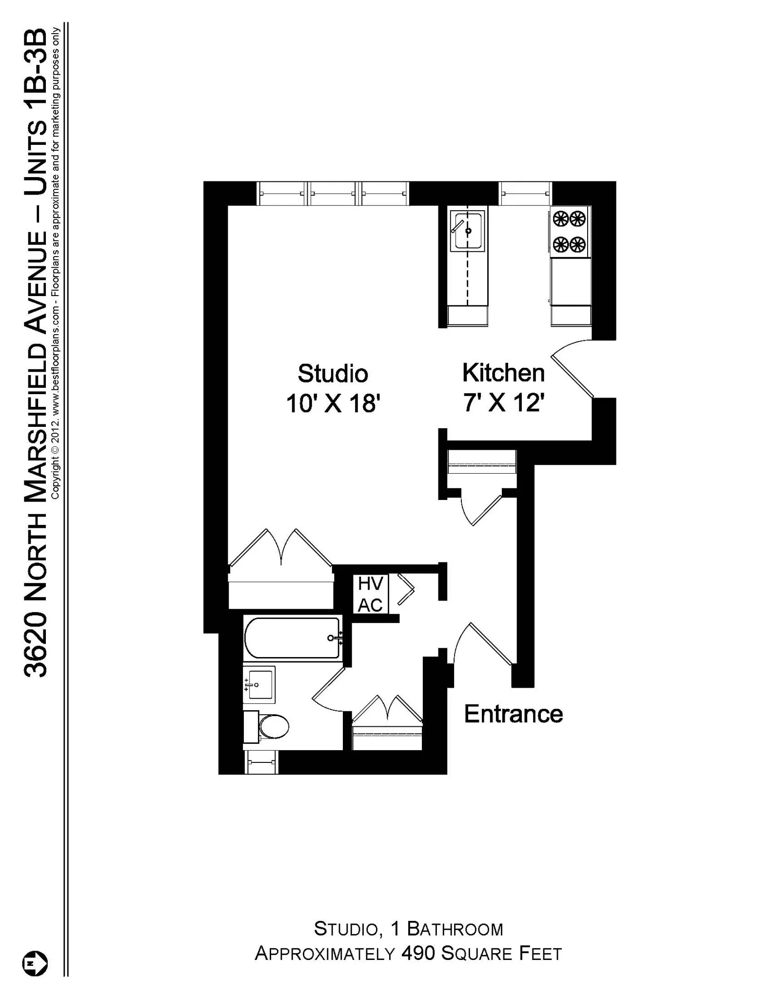3618 N Marshfield Ave, ,  60613, USA 60613-unit#3620-2B-Chicago-IL