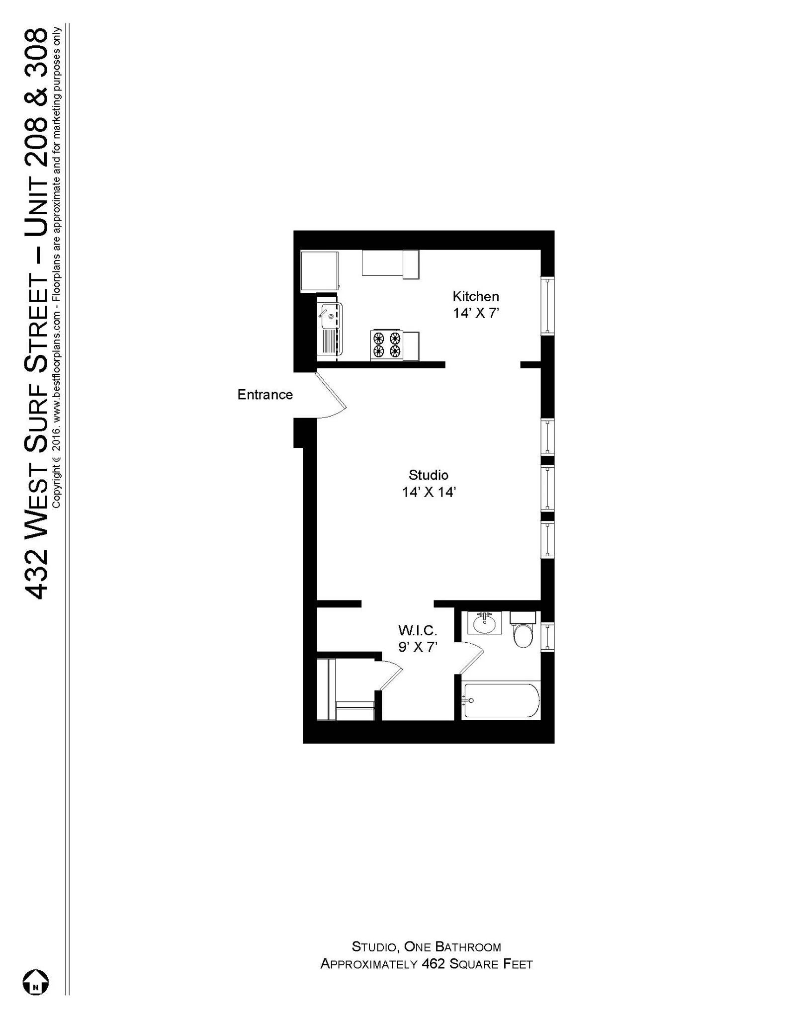 428 W Surf St, , 60657, USA 60657-unit#432-208-Chicago-IL