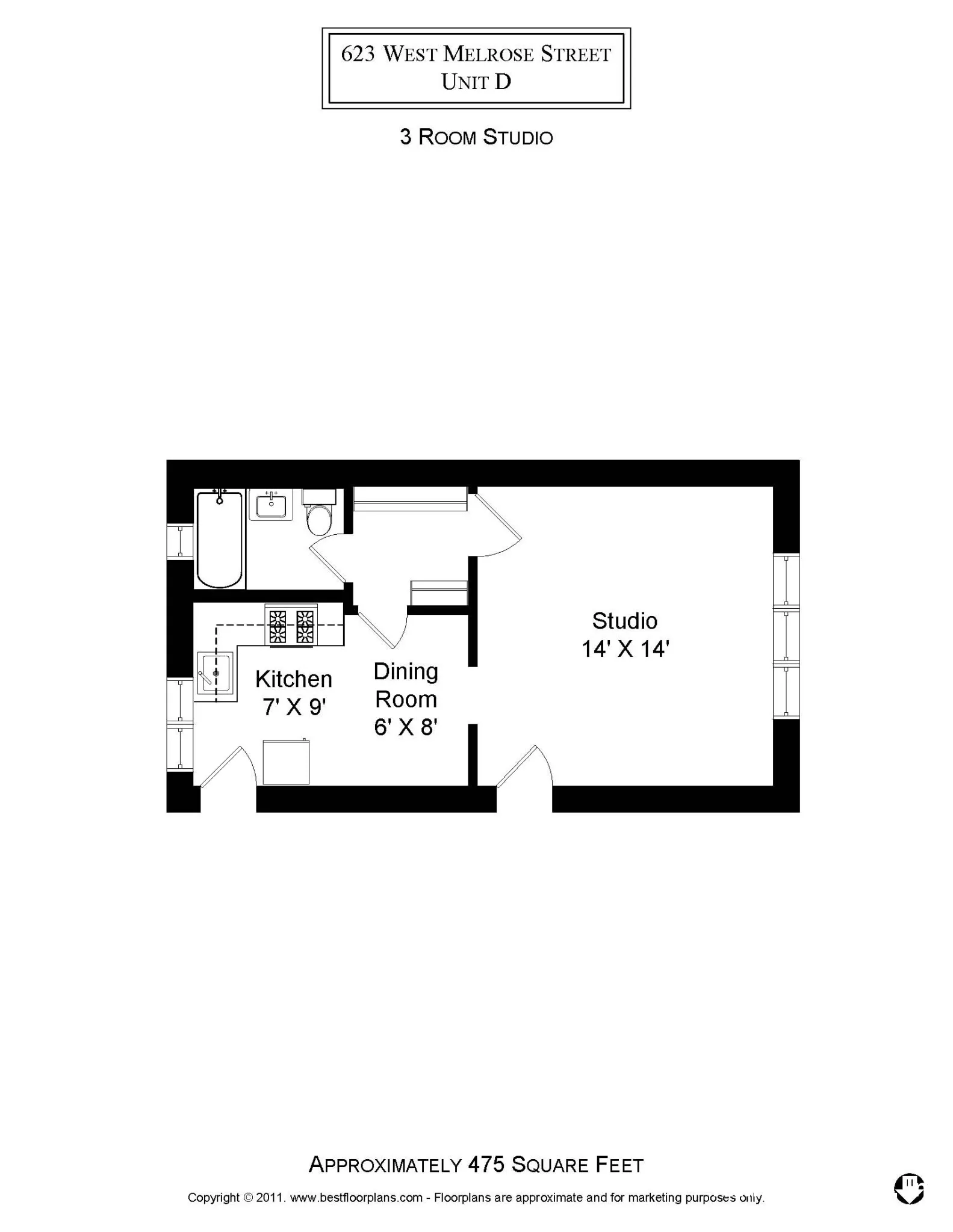 617 W Melrose St, ,  60657, USA 60657-unit#619-D2-Chicago-IL