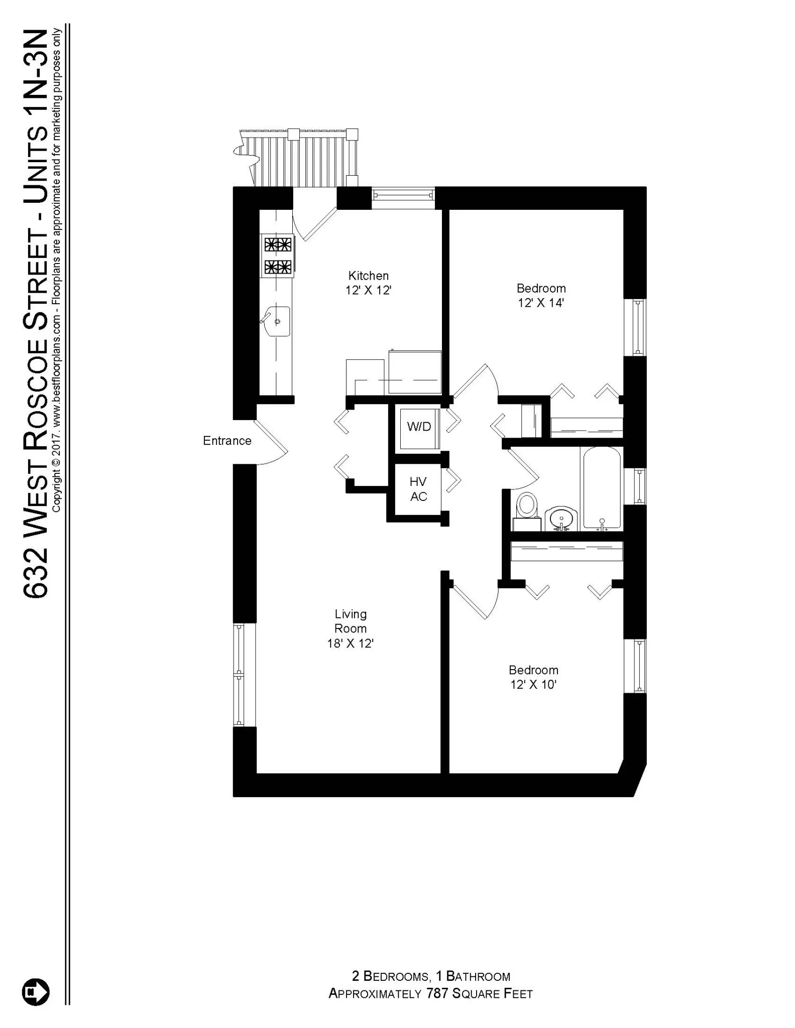 628 W Roscoe St, ,  60657, USA 60657-unit#632R-1N-Chicago-IL