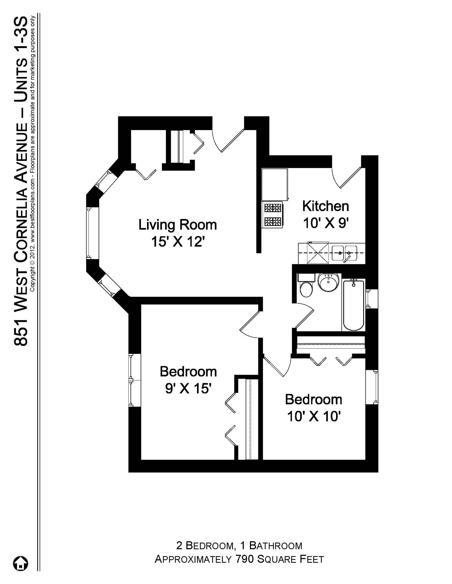 851 W Cornelia Ave, , 60657, USA 60657-unit#851-1S-Chicago-IL