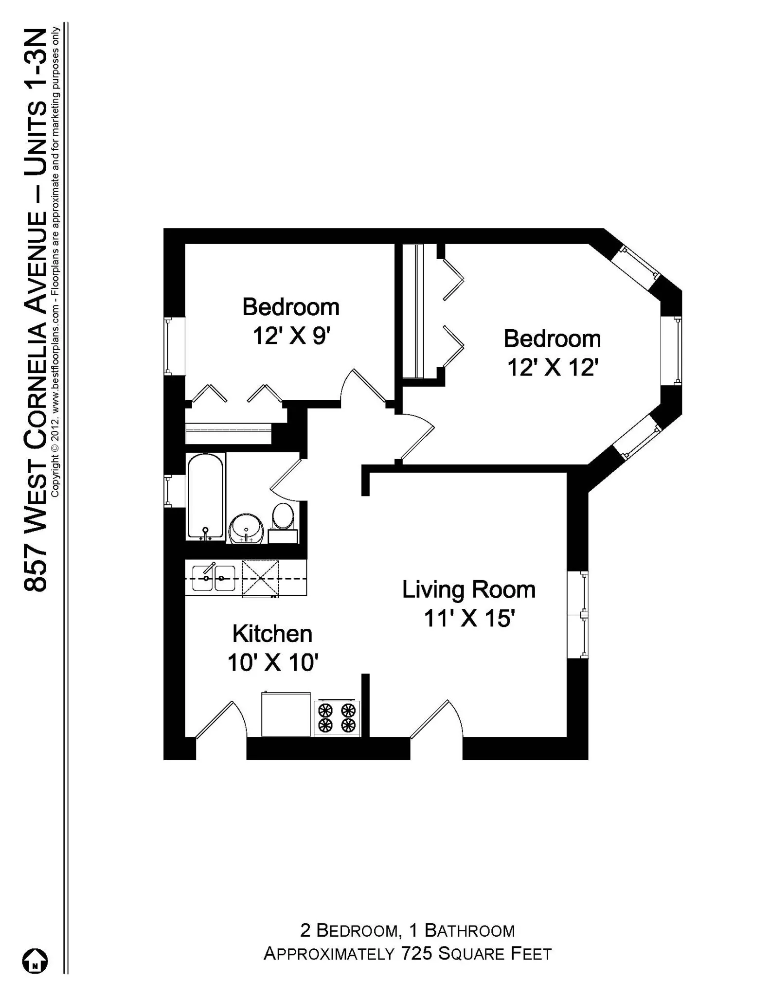 851 W Cornelia Ave, ,  60657, USA 60657-unit#857-3N-Chicago-IL