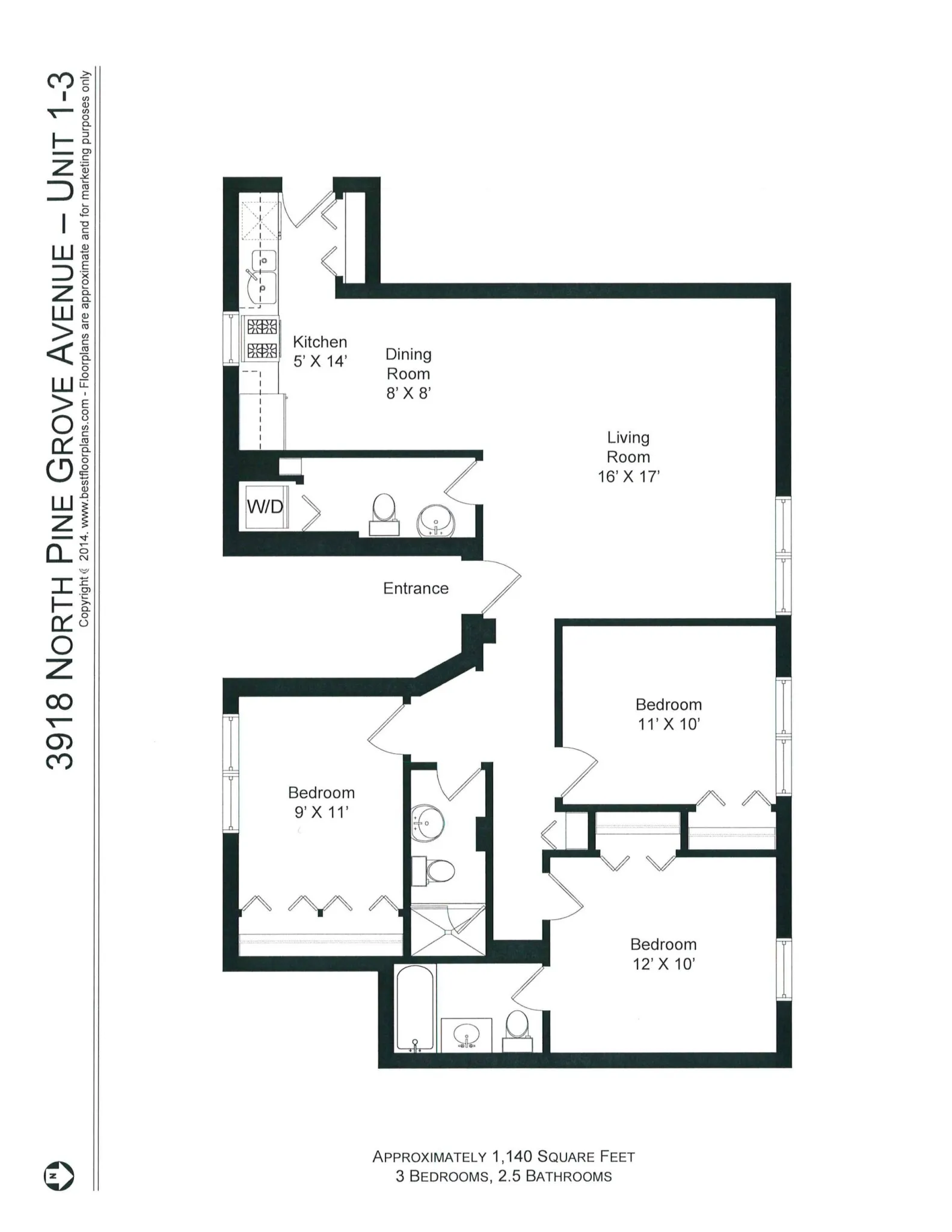 3912 N Pine Grove Ave, , 60613, USA 60613-unit#3918-2-Chicago-IL