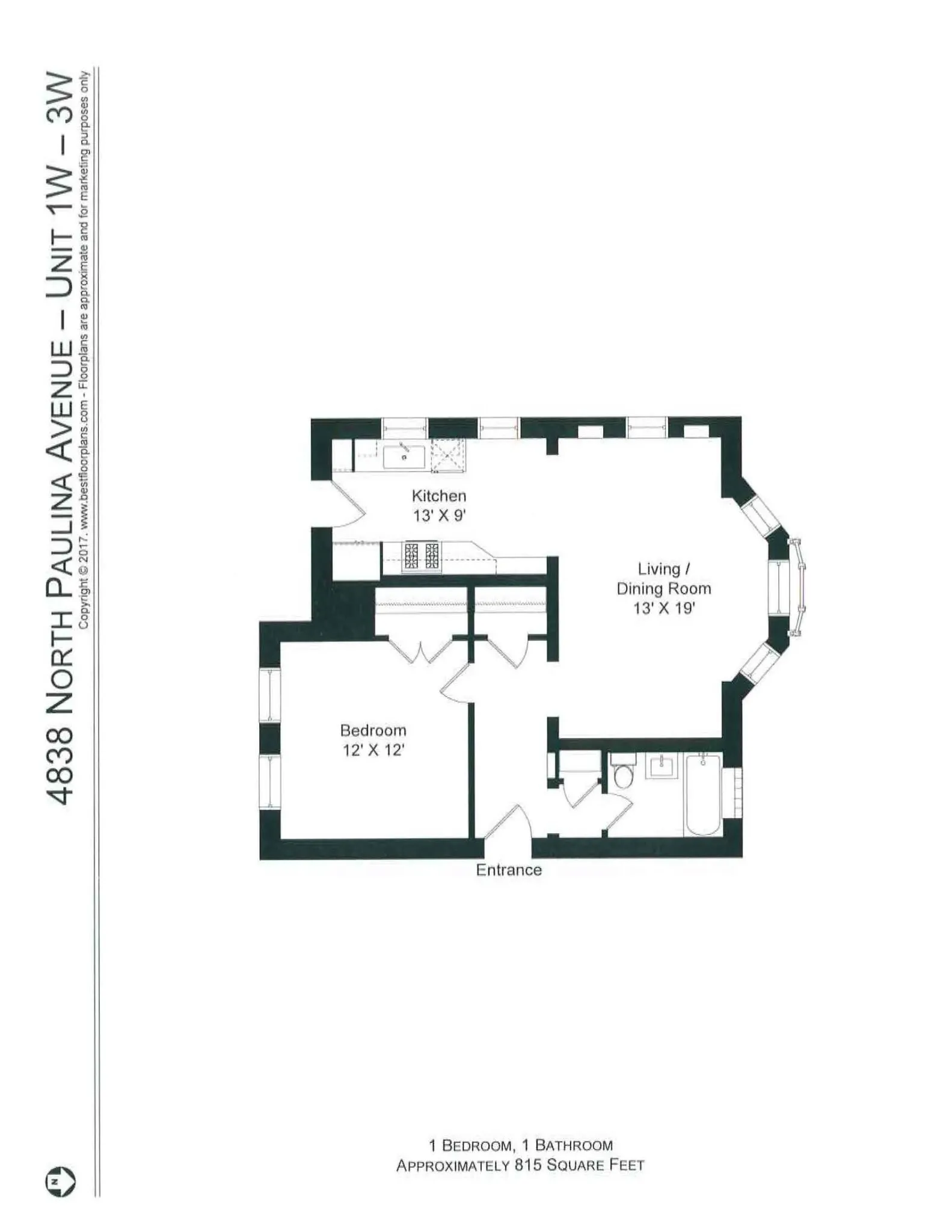4836 N Paulina St, ,  60640, USA 60640-unit#4838-3W-Chicago-IL