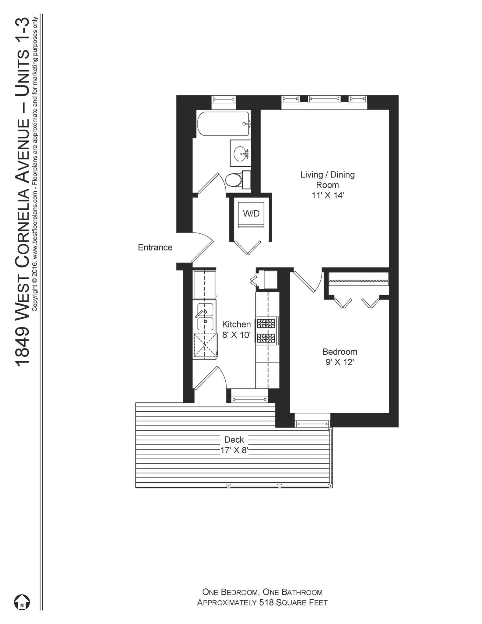 1849 W Cornelia Ave, , 60657, USA 60657-unit#1849-1-Chicago-IL