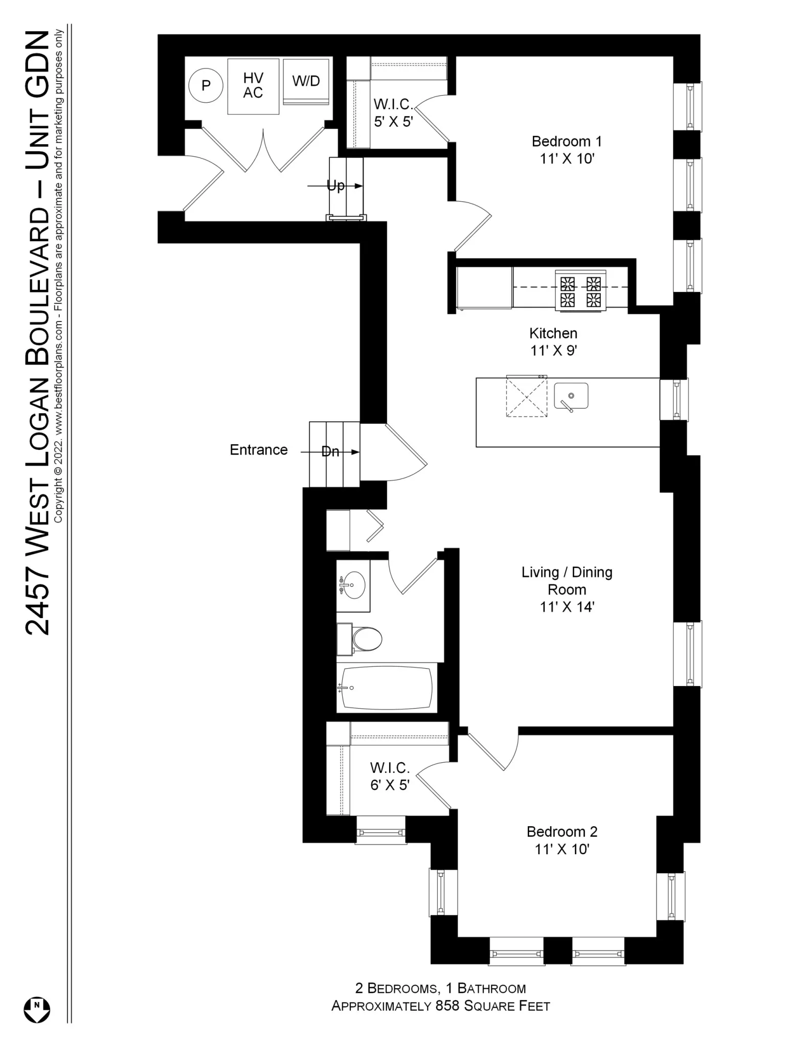 2455 W Logan Blvd, ,  60647, USA 60647-unit#2457-G-Chicago-IL