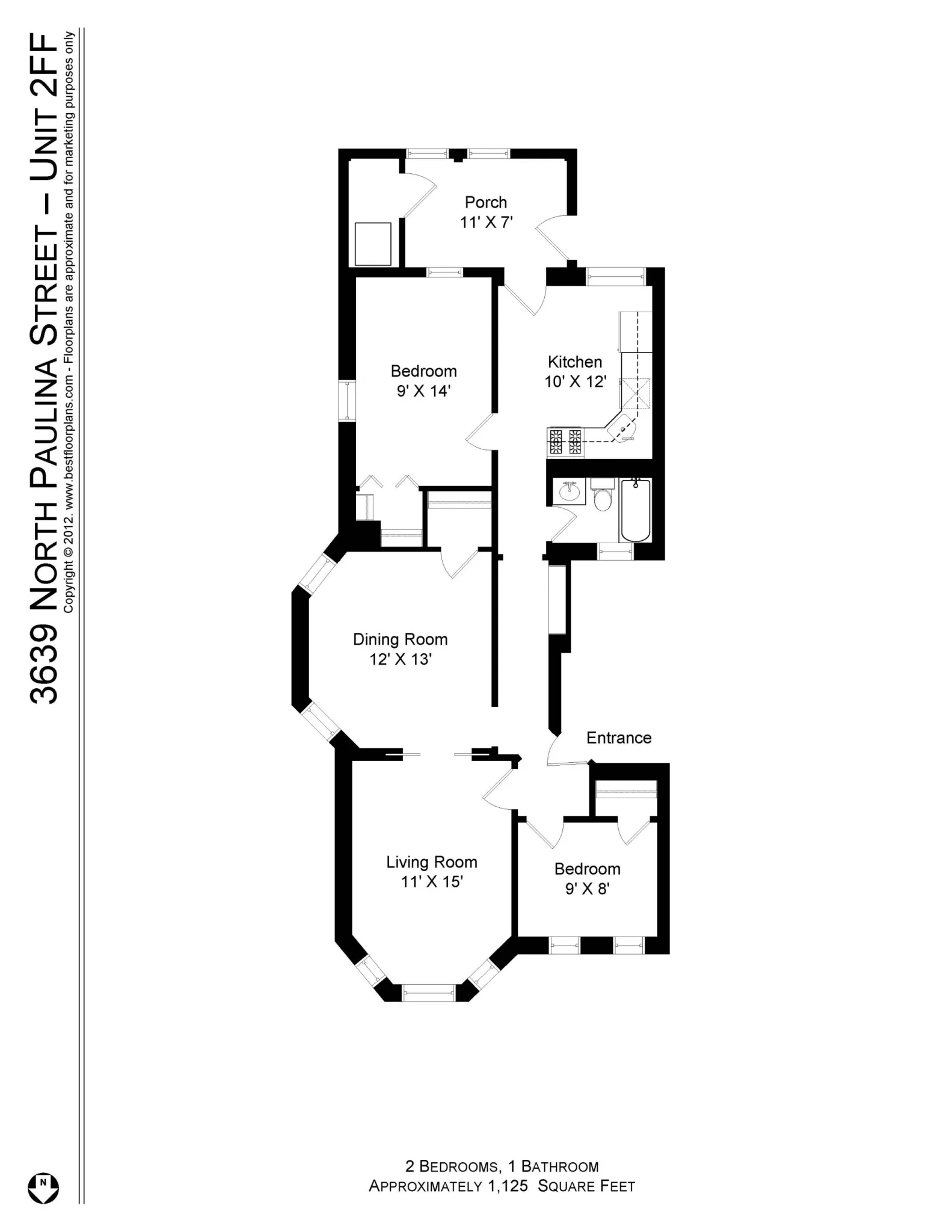 3637 N Paulina St, , 60613, USA 60613-unit#3639-2F-Chicago-IL