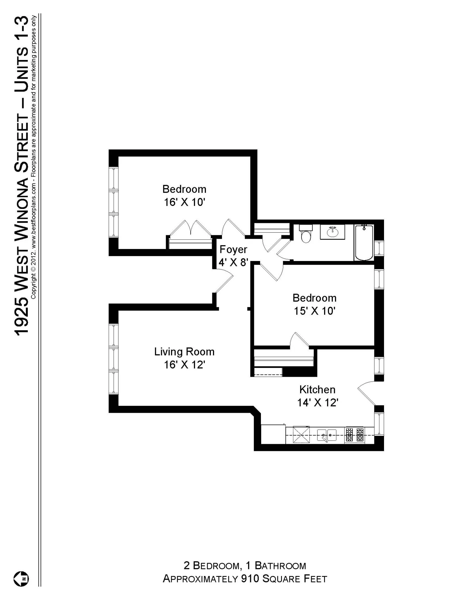 1919 W Winona St, ,  60640, USA 60640-unit#1925-1-Chicago-IL