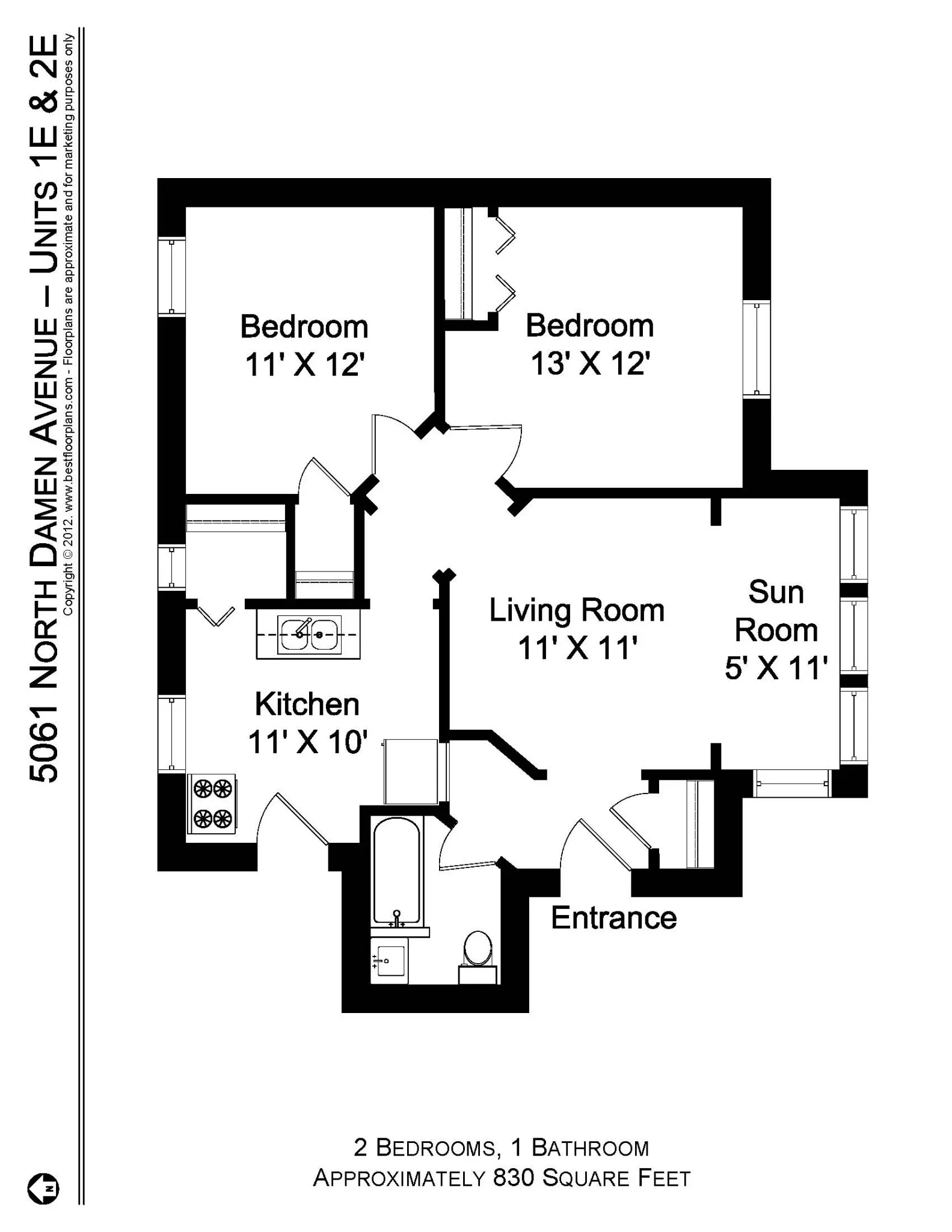 5045 N Damen Ave, , 60625, USA 60625-unit#5061-2E-Chicago-IL