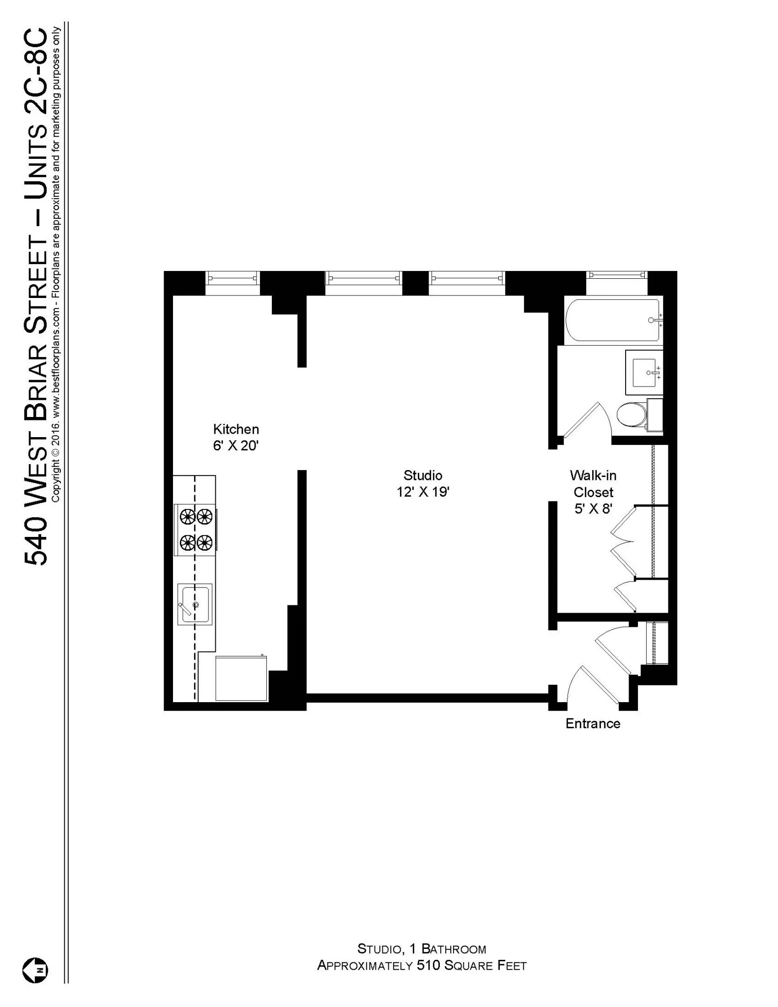 540 W Briar Pl, ,  60657, USA 60657-unit#540-2C-Chicago-IL