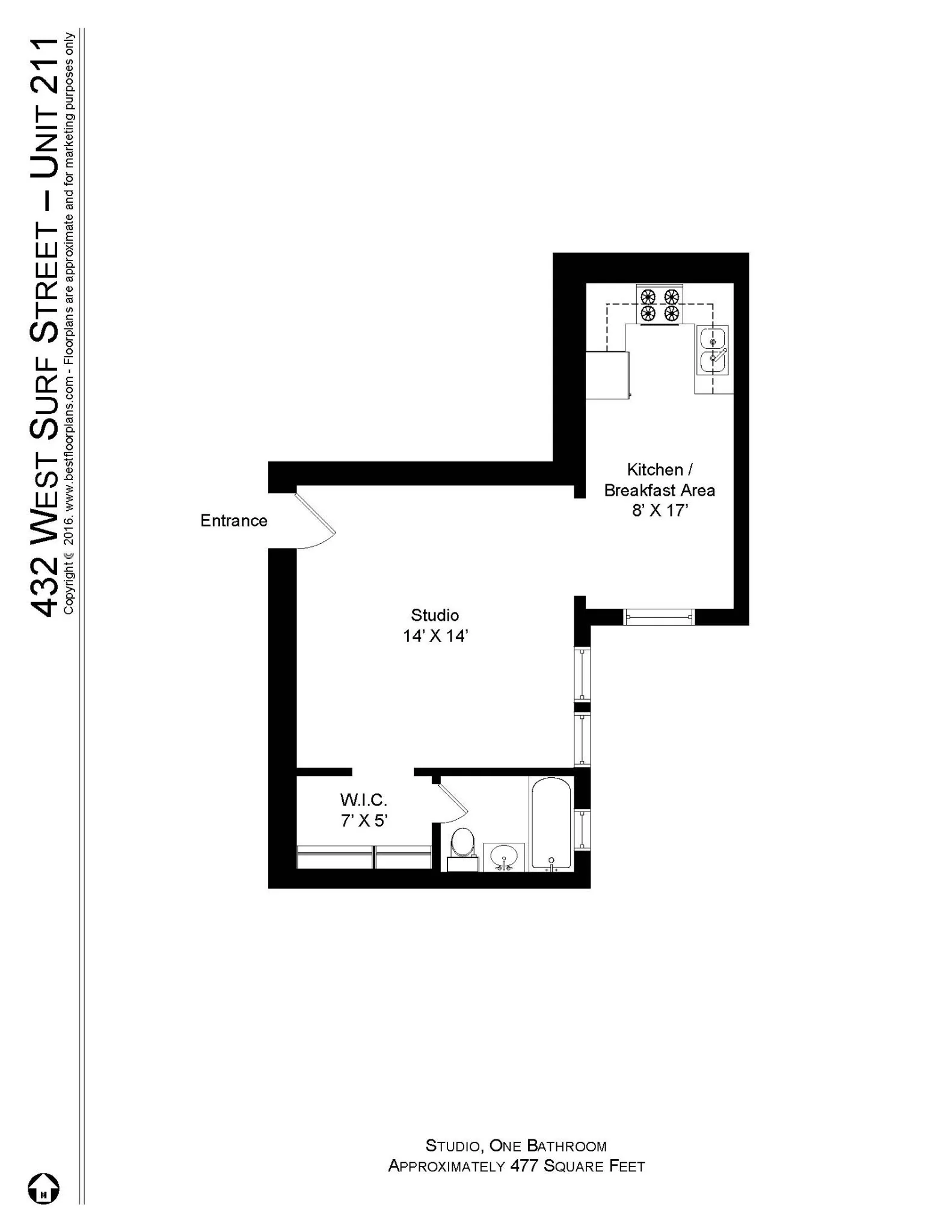 428 W Surf St, , 60657, USA 60657-unit#432-211-Chicago-IL