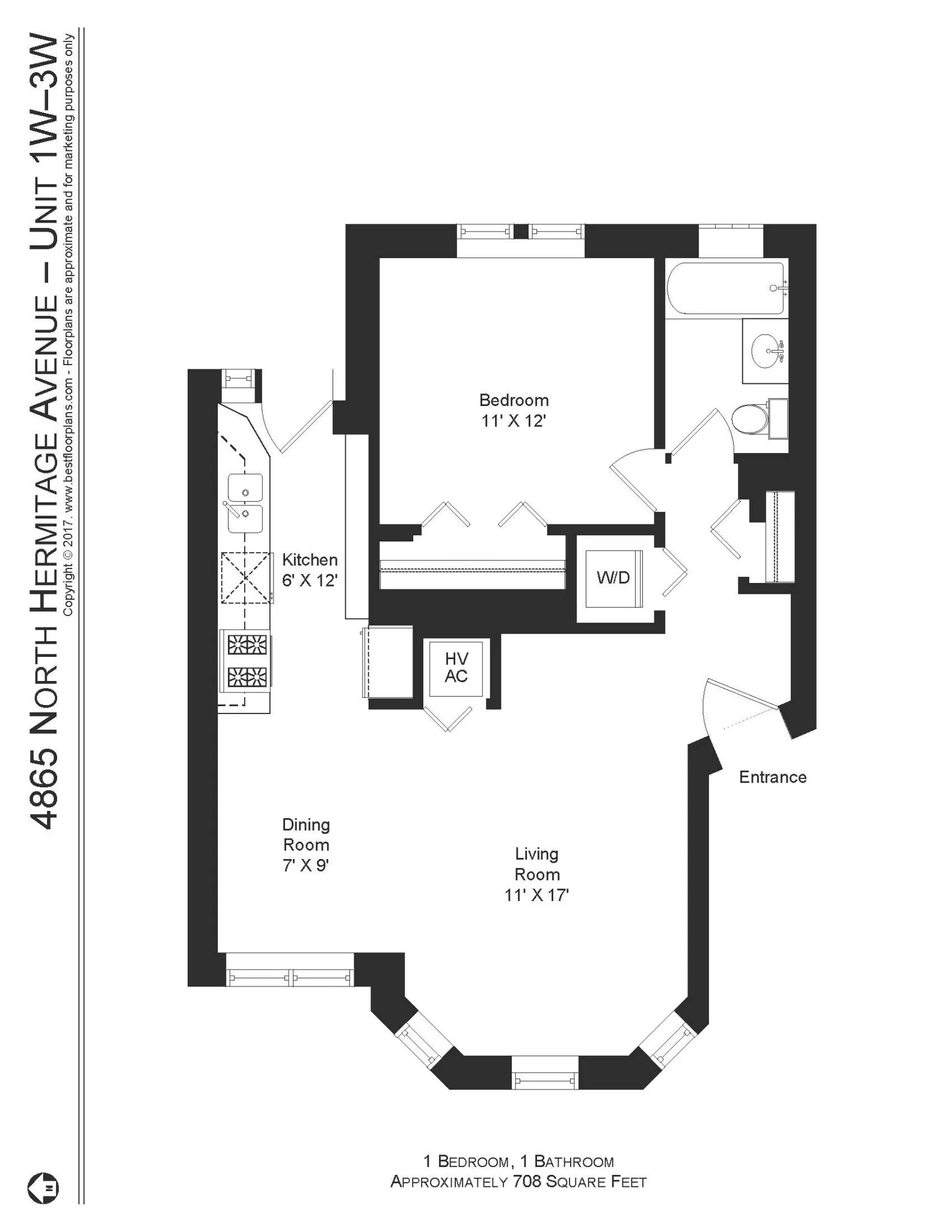 4863 N Hermitage Ave, ,  60640, USA 60640-unit#4865-1W-Chicago-IL