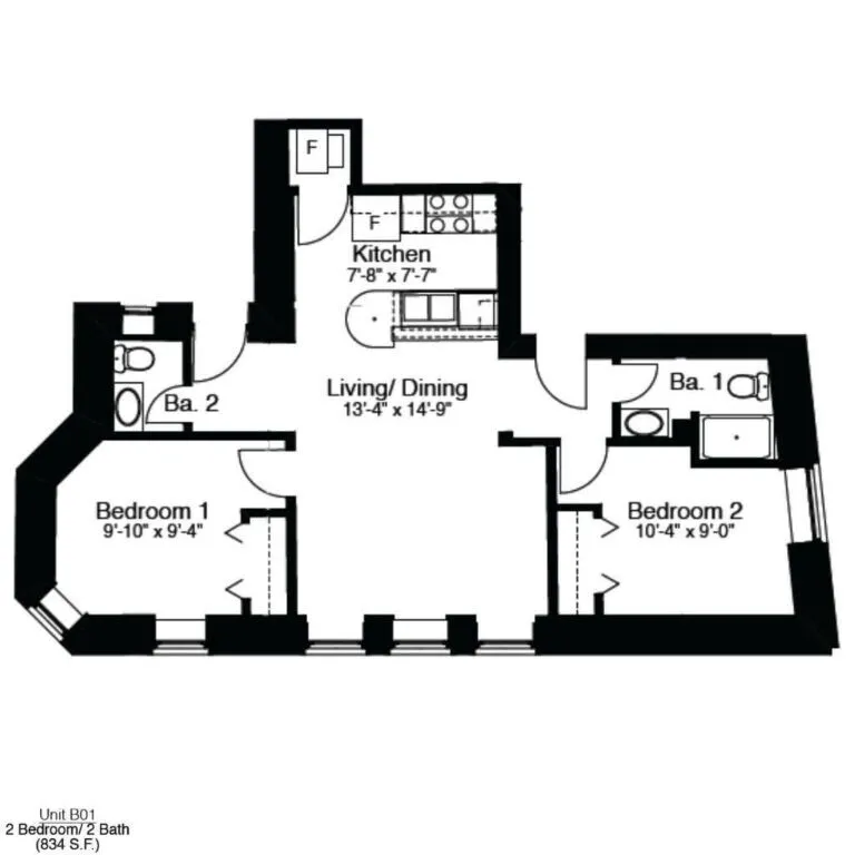 1900 N Lincoln Ave, ,  60614, USA 60614-unit#1916-B01-Chicago-IL
