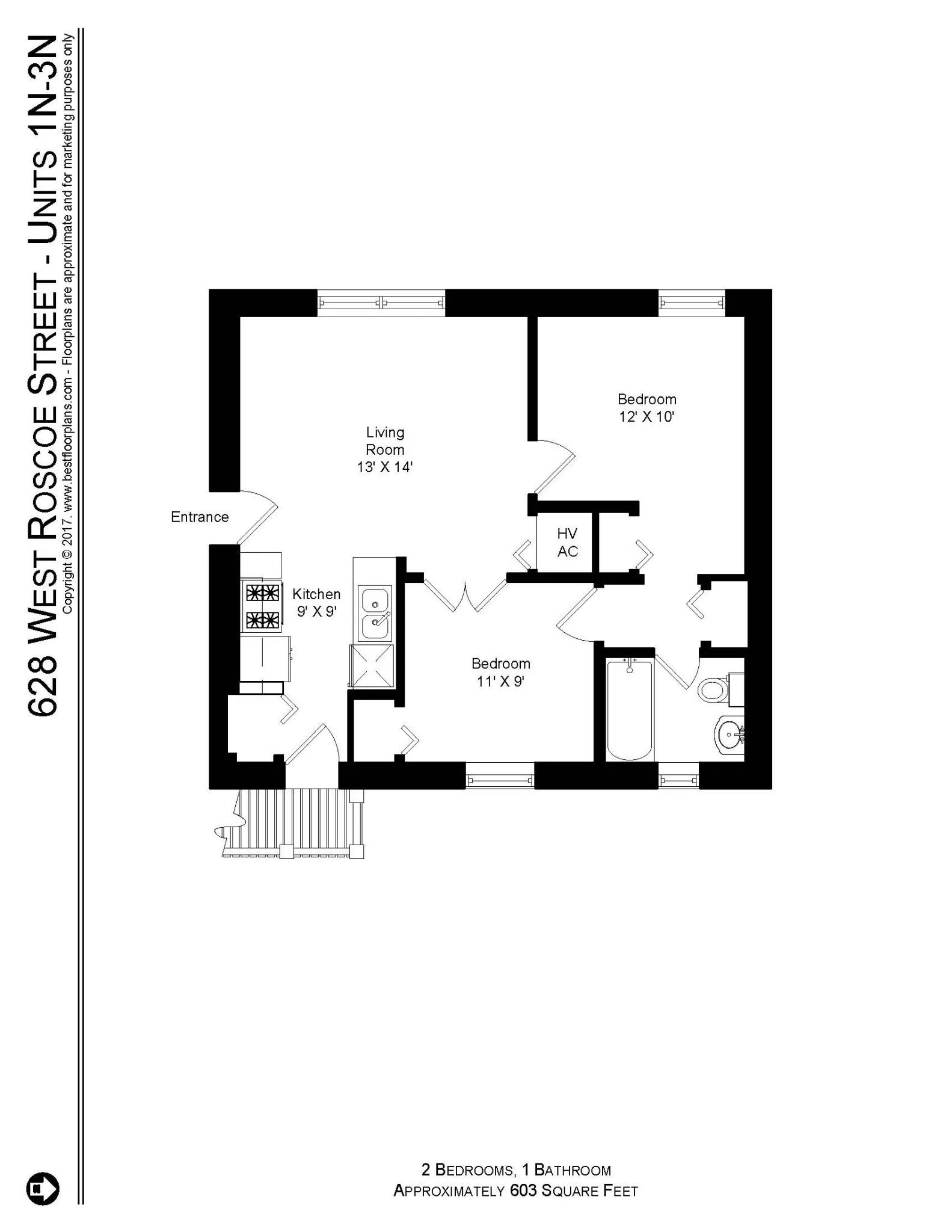 628 W Roscoe St, , 60657, USA 60657-unit#628R-1N-Chicago-IL