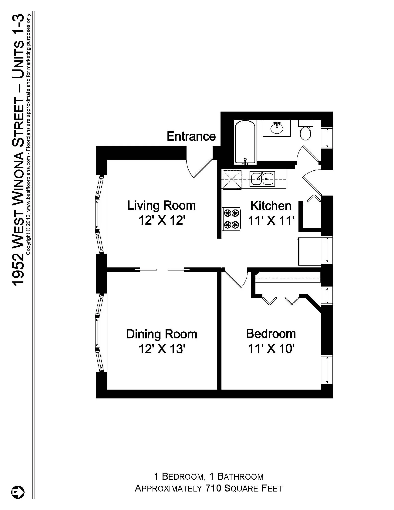5100 N Winchester Ave, ,  60640, USA 60640-unit#1952-3-Chicago-IL