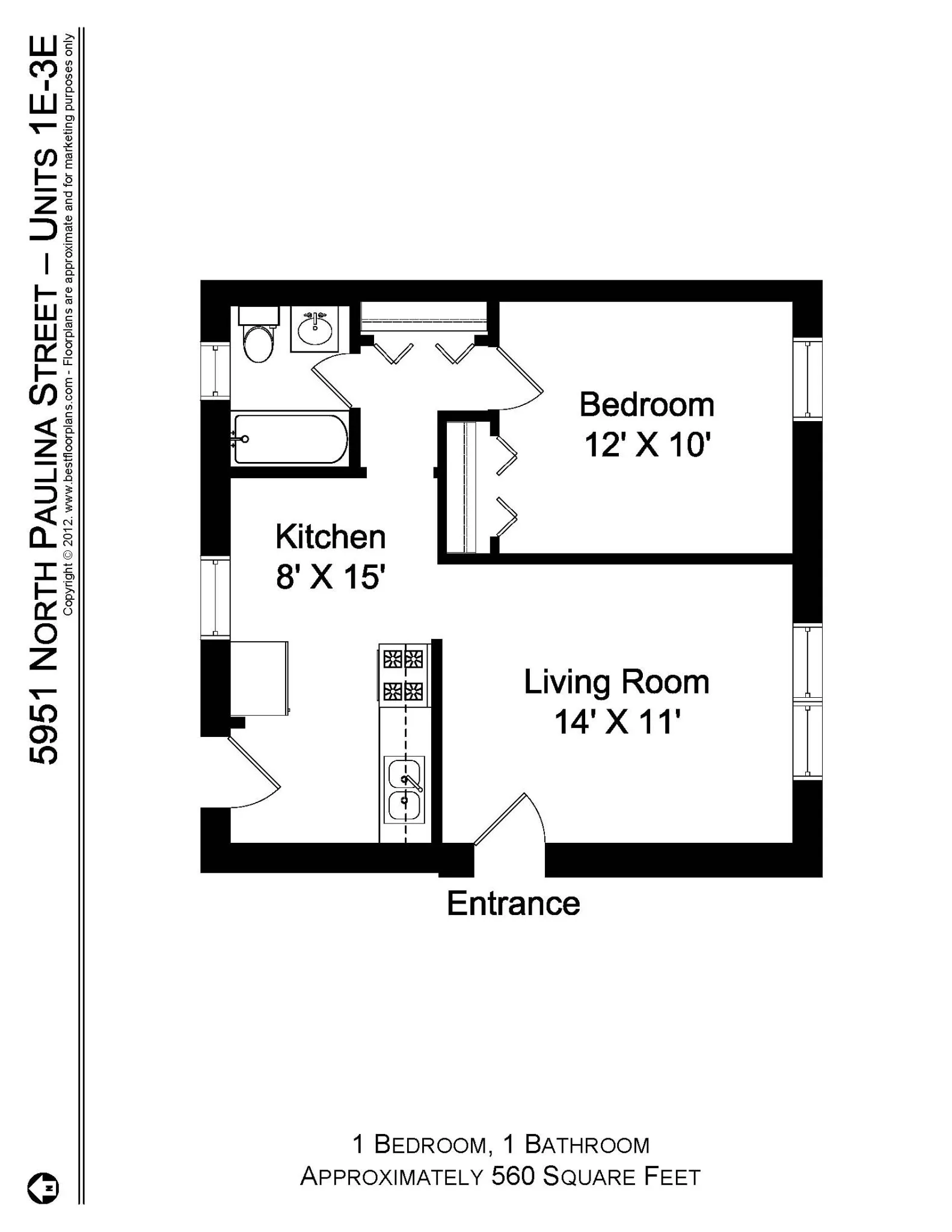 5941 N Paulina St, , 60660, USA 60660-unit#5951P-2E-Chicago-IL