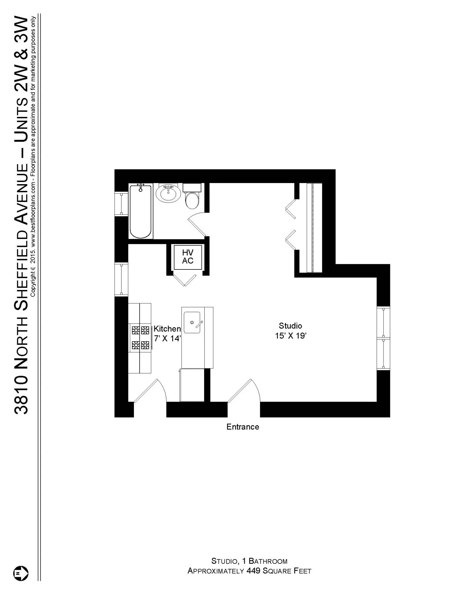 3808 N Sheffield Ave, ,  60613, USA 60613-unit#3810-2W-Chicago-IL