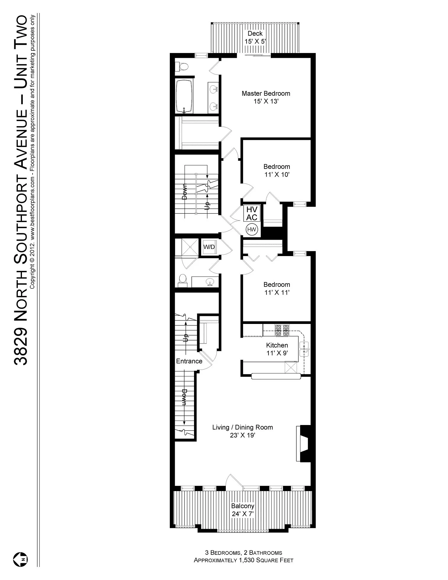 3829 N Southport Ave, , 60613, USA 60613-unit#3829-2-Chicago-IL