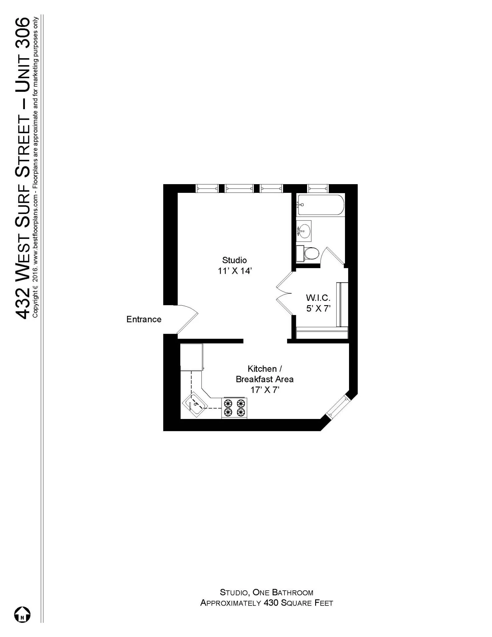 428 W Surf St, ,  60657, USA 60657-unit#432-306-Chicago-IL