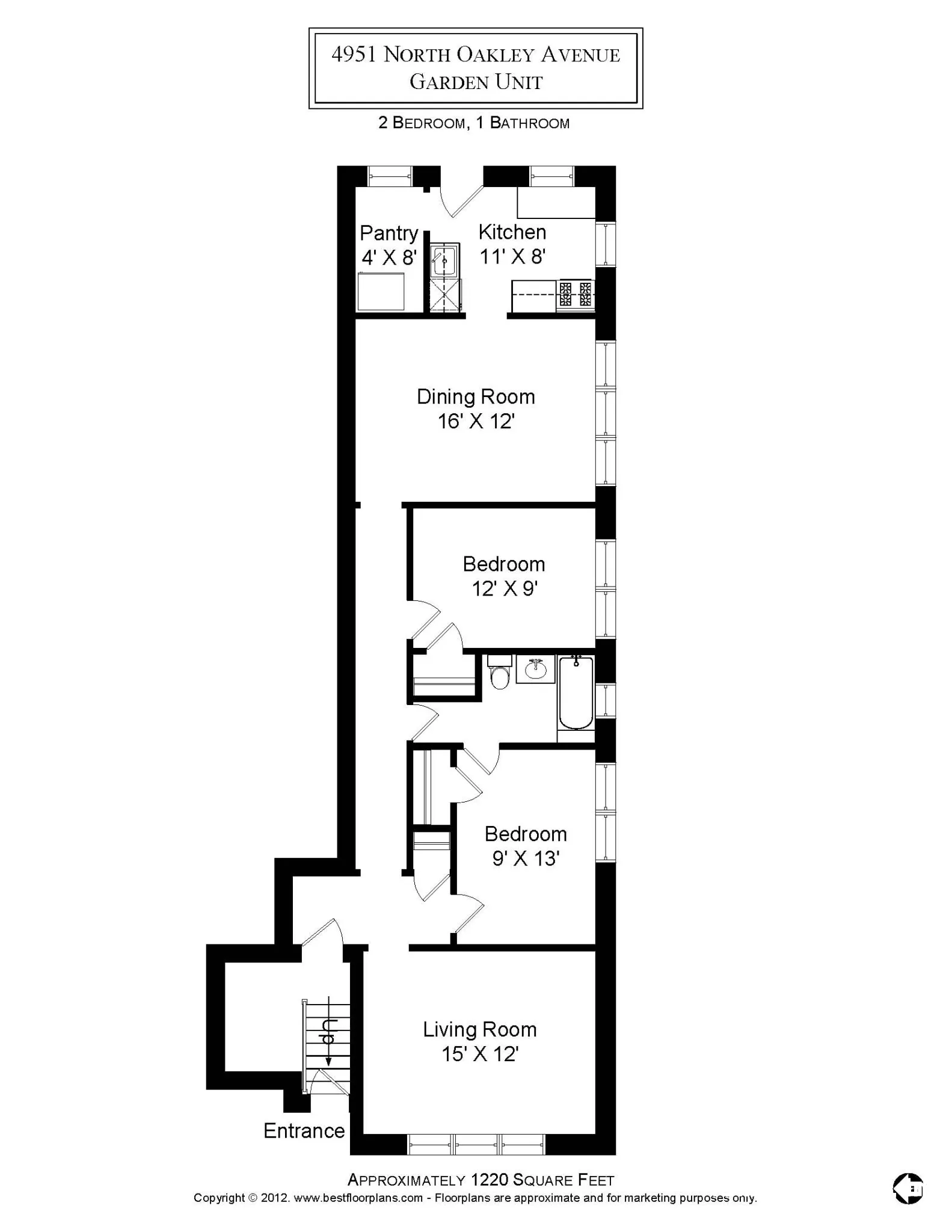 4951 N Oakley Ave, ,  60625, USA 60625-unit#4951-G-Chicago-IL