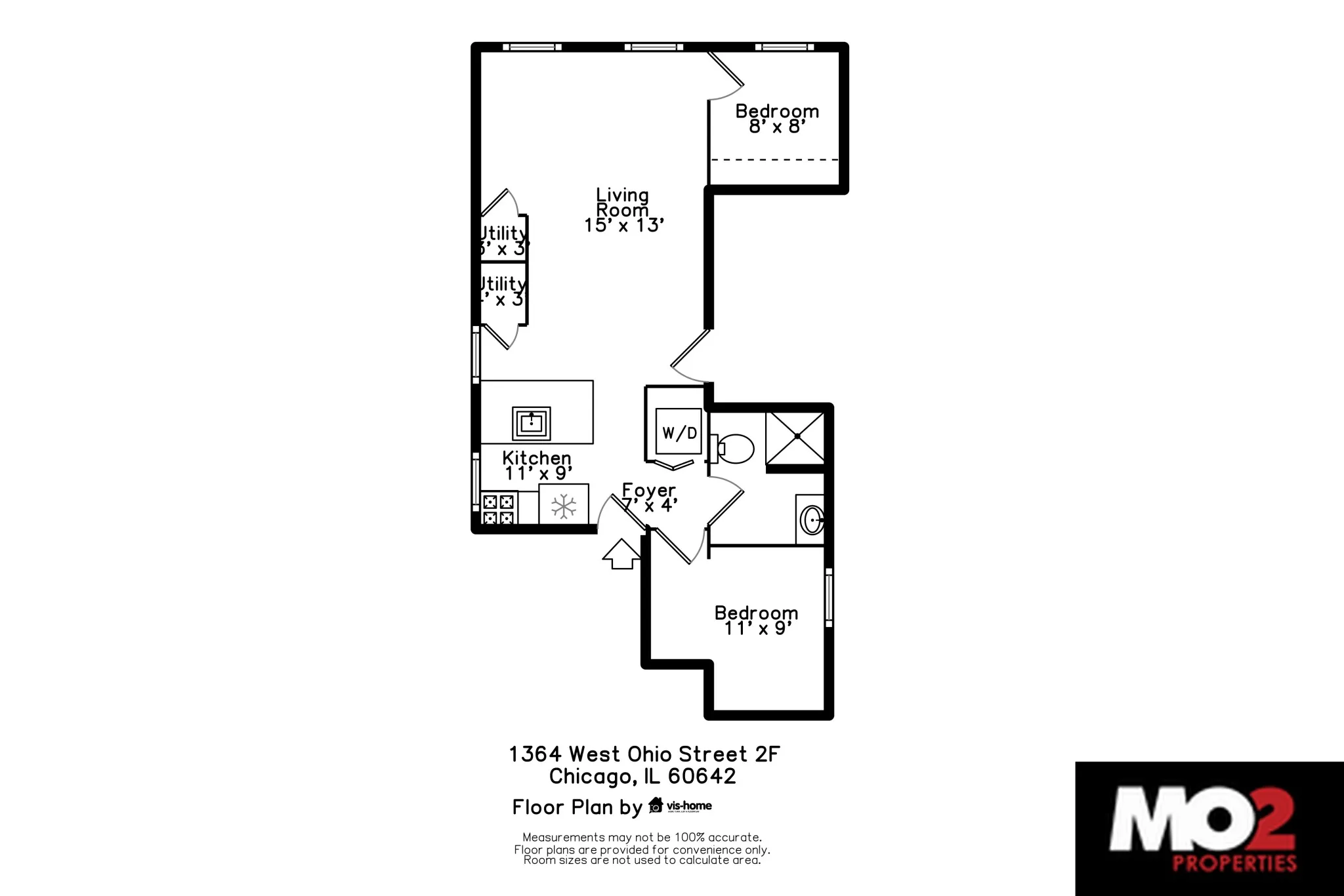 1364 W Ohio St, ,  60642, USA 60642-unit#2F-Chicago-IL