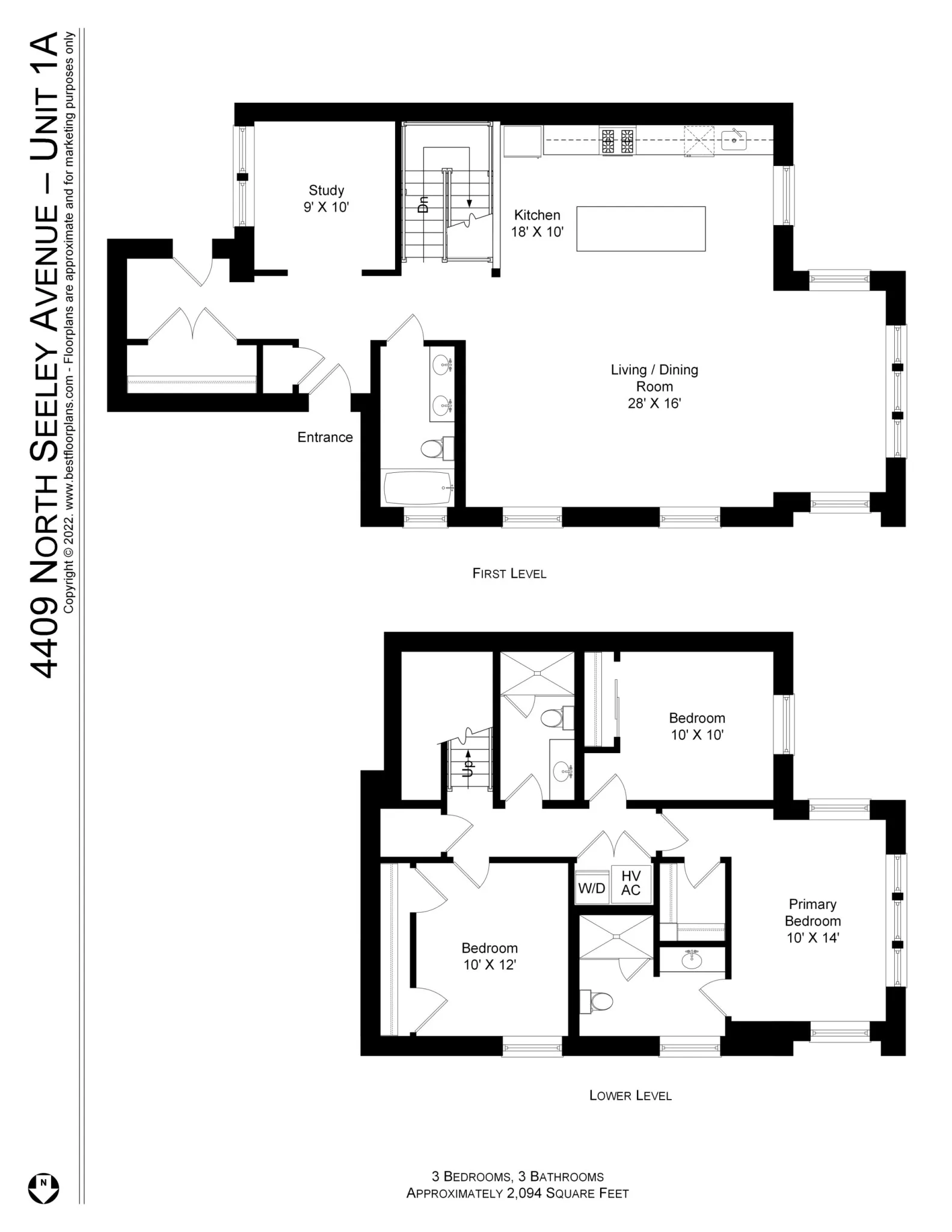 2020 W Montrose Ave, , 60618, USA 60625-unit#4409-1A-Chicago-IL