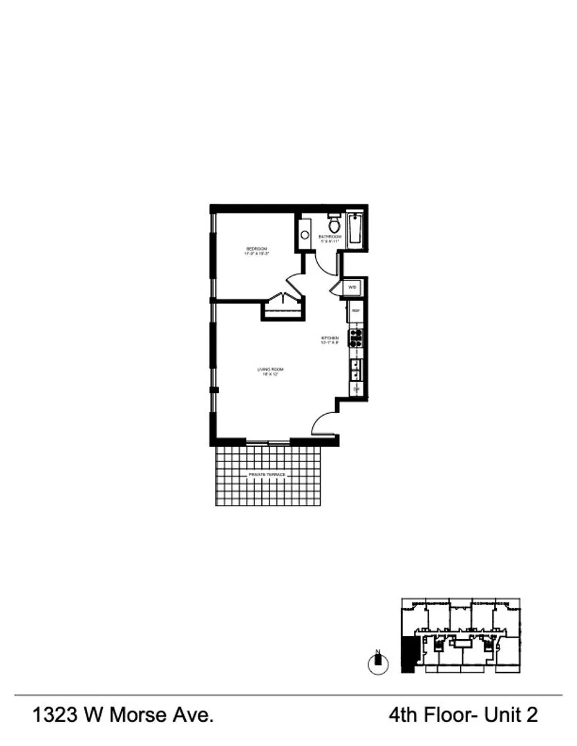 1323 W Morse Ave, ,  60626, USA 60626-unit#402-Chicago-IL