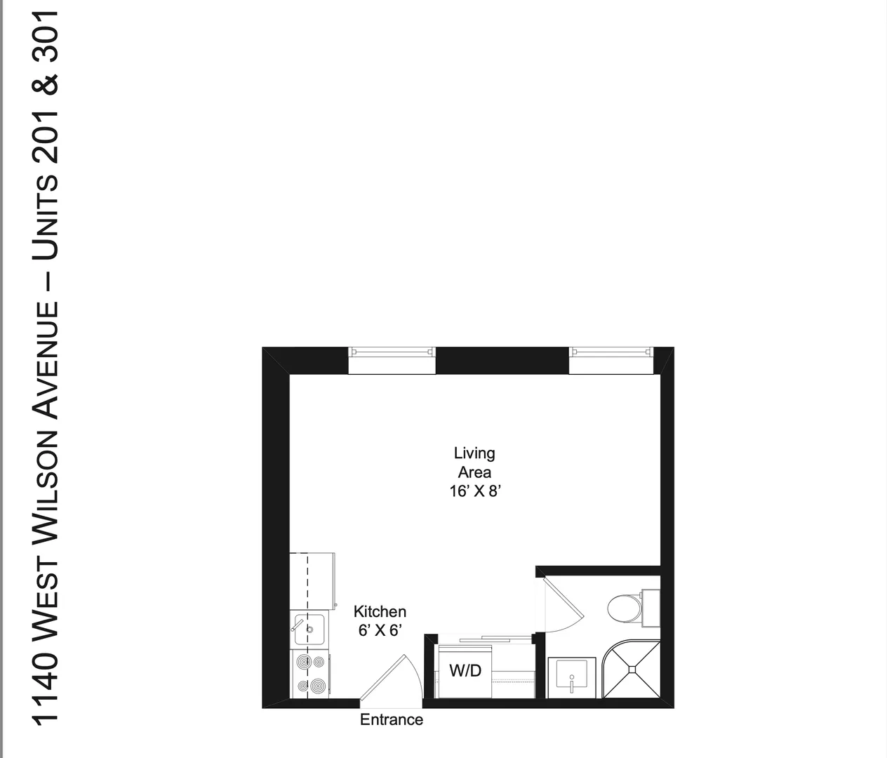 1136 W Wilson Ave, , 60640, USA 60640-unit#302-Chicago-IL