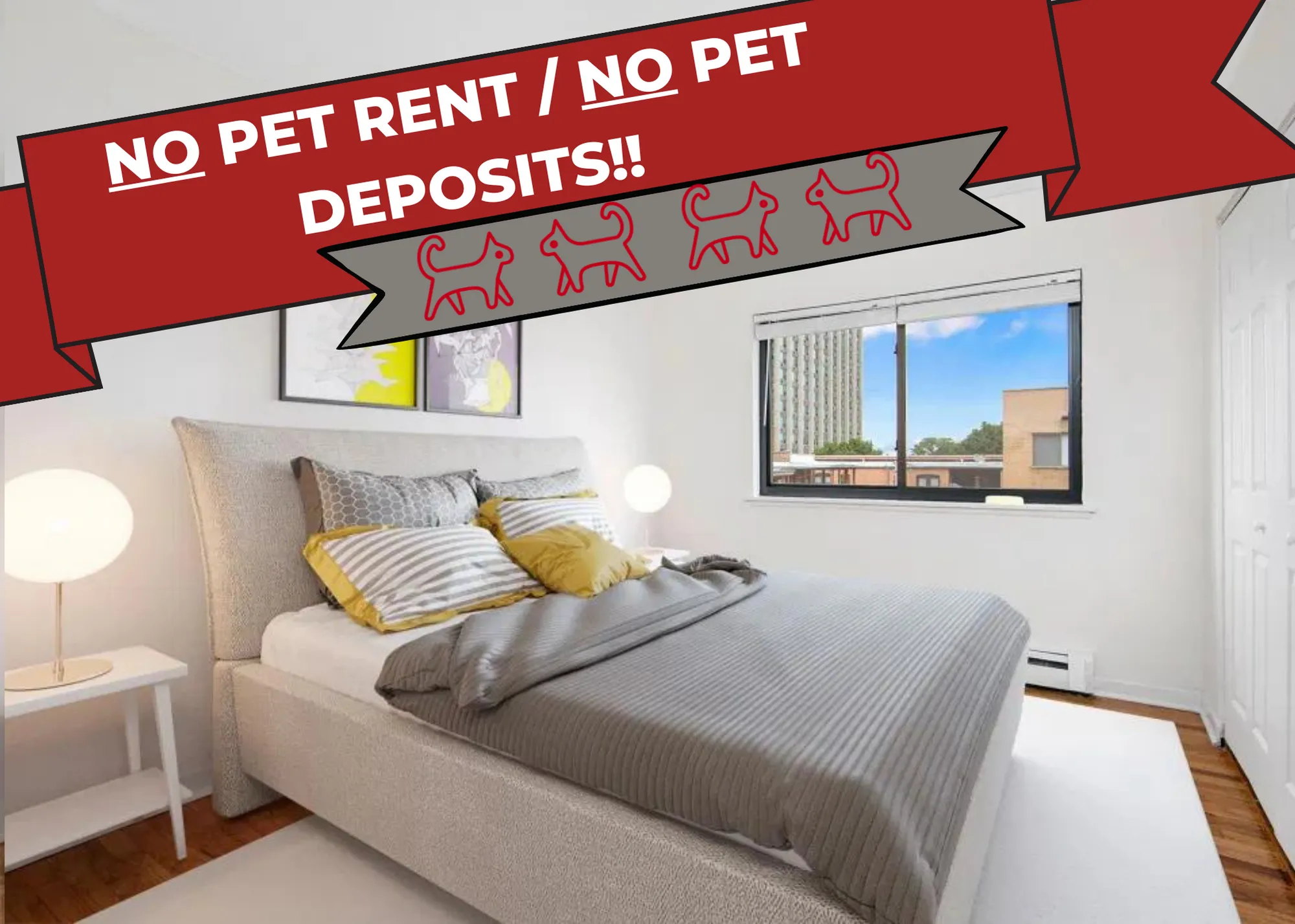 living room at 536 West Addison Apartments in Lakeview, Chicago