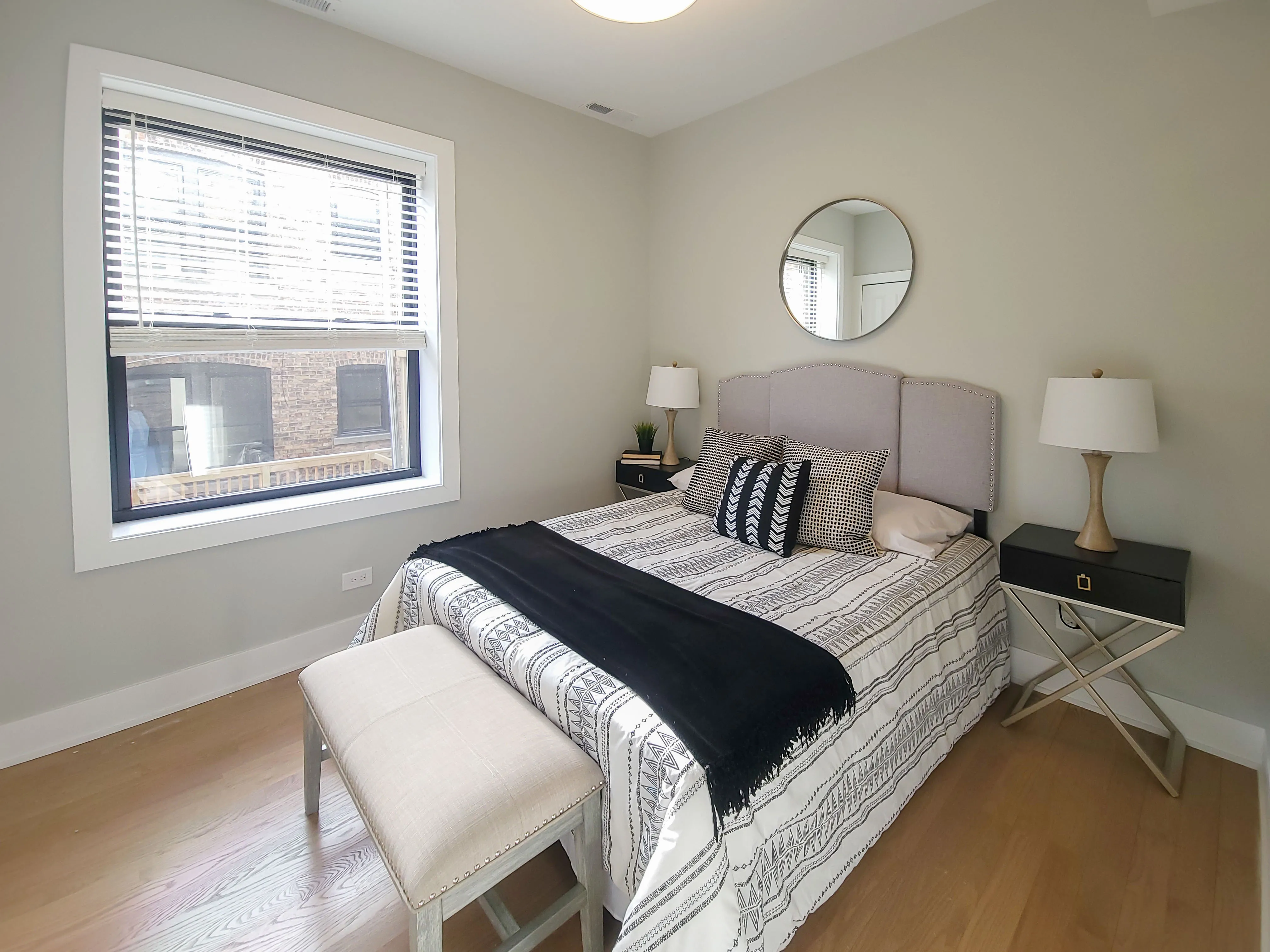 bedroom at 2020 West Montrose Apartments in Ravenswood, Chicago