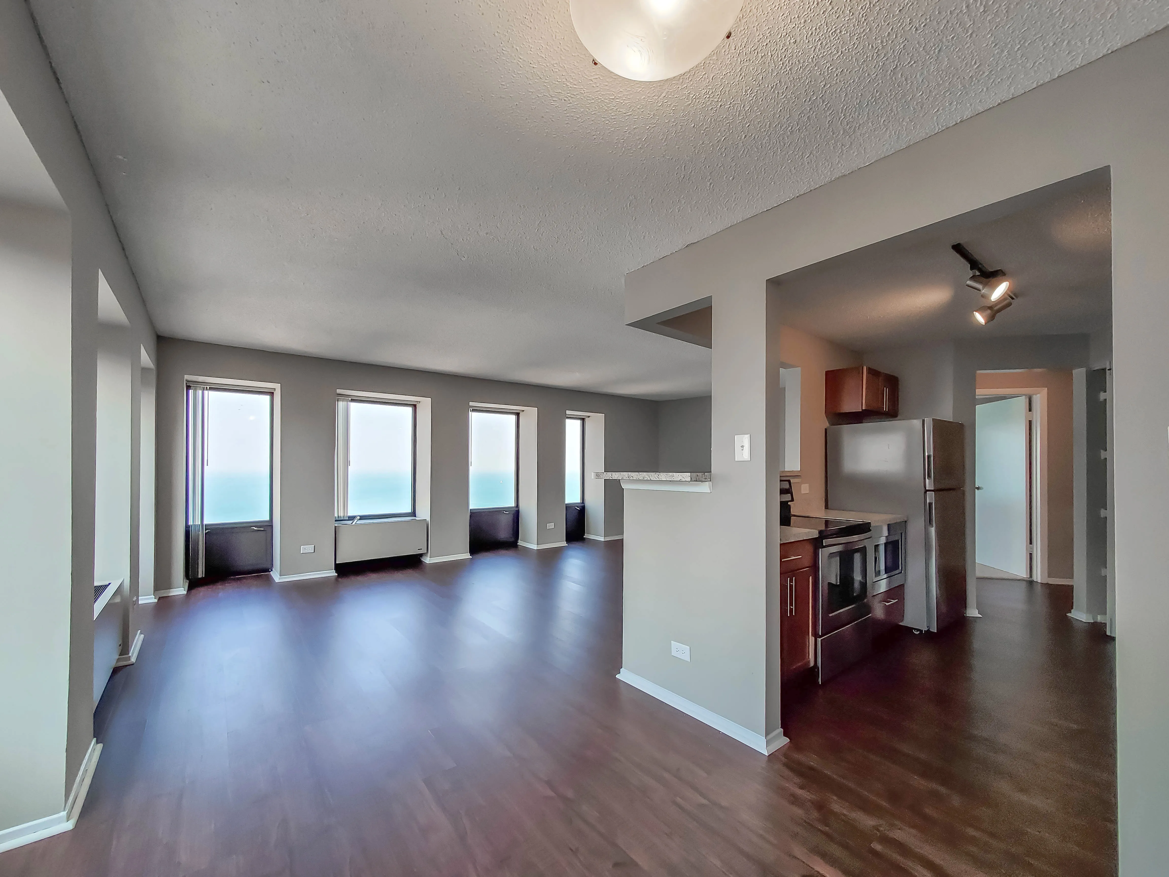 Living and Dining Room at Axis Apartments Streeterville Chicago